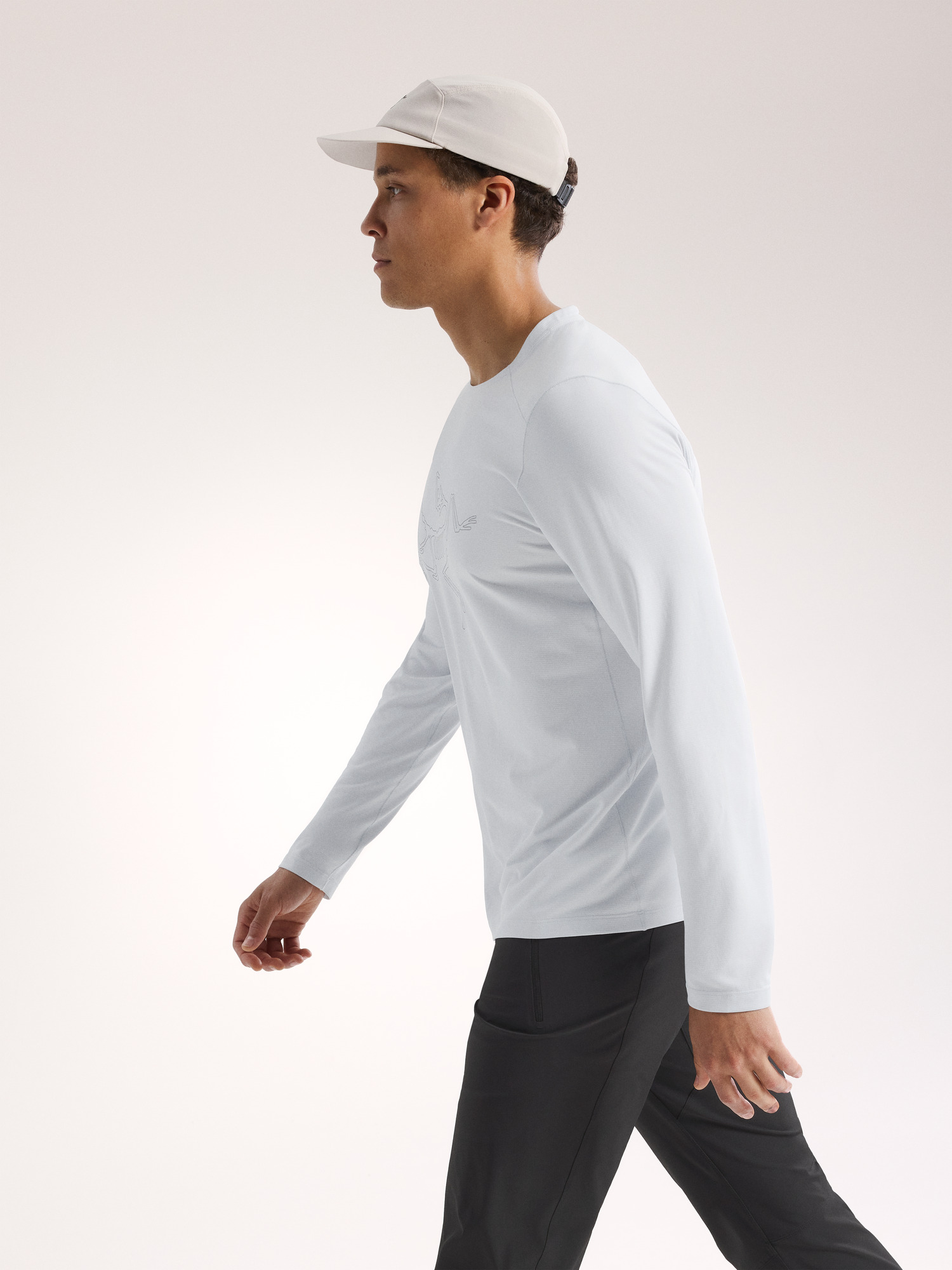 Cormac Logo Shirt LS Solitude Heather / Void Side View