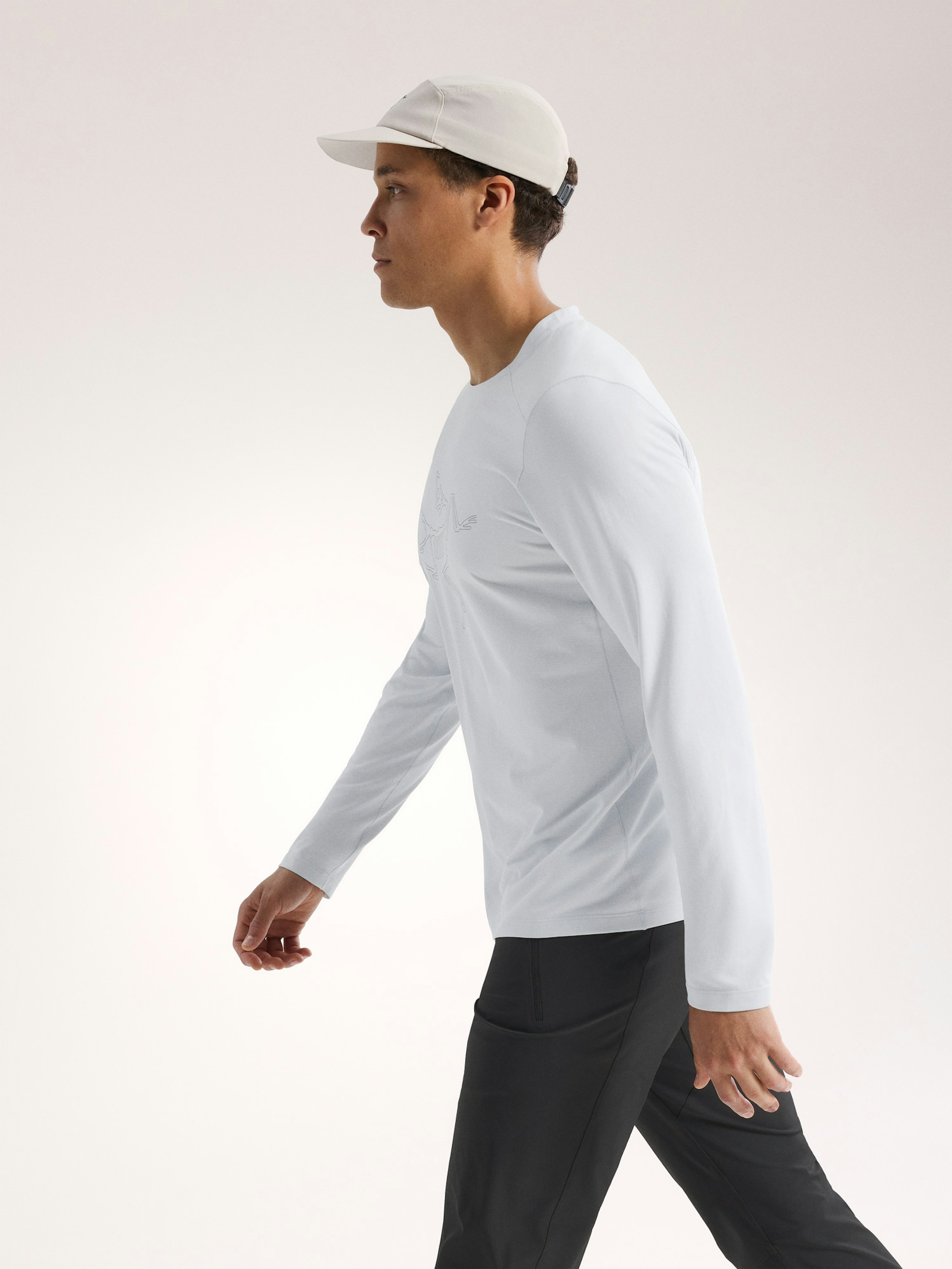 Cormac Logo Shirt LS Solitude Heather / Void Side View