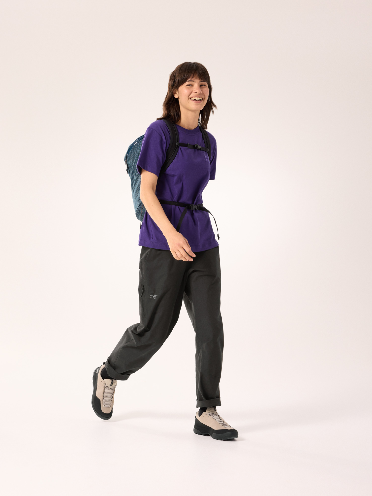 Kragg Cotton Little Bird Crew Neck Shirt SS Women's Azalea Full Body