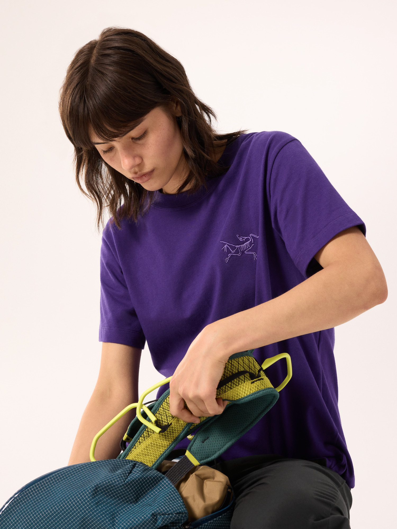 Kragg Cotton Little Bird Crew Neck Shirt SS Women's Azalea Hover