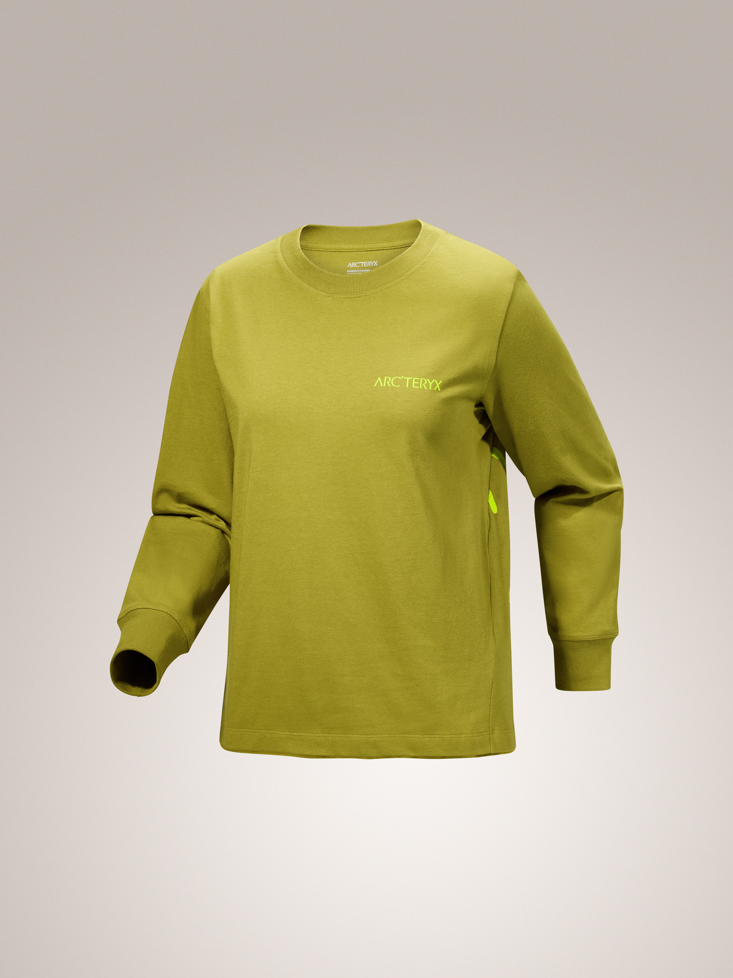 Kragg Cotton Bird Crew Neck Shirt LS Women's Olive Moss / Euphoria 