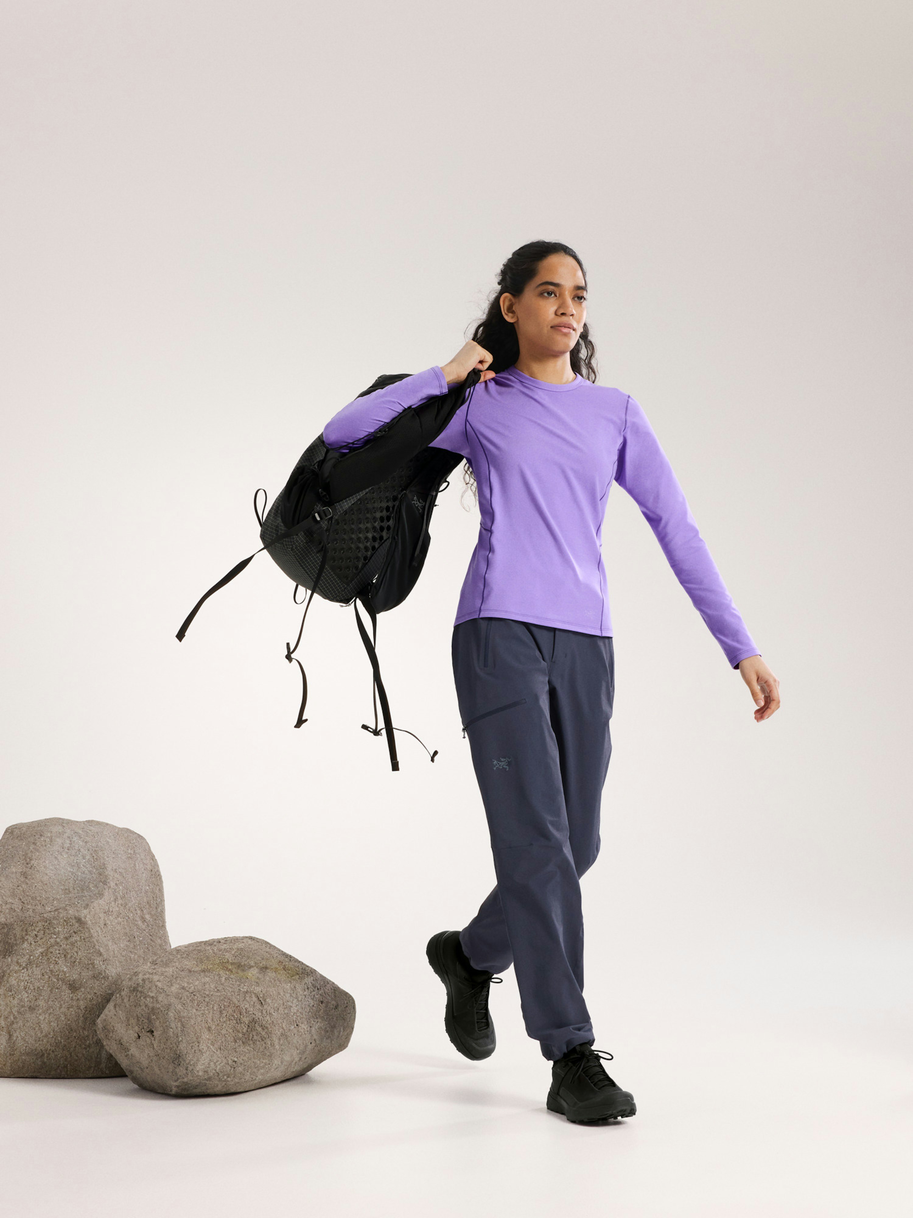 Rho Crew Neck LS Women's Aster Full Body