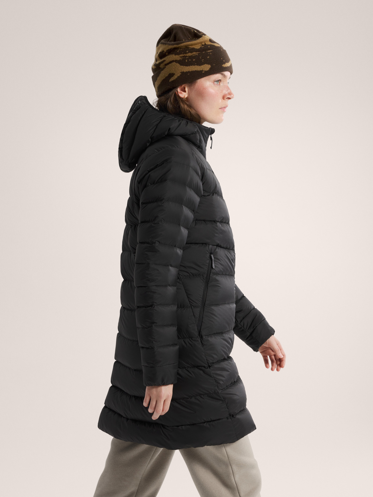 Cerium Mid Coat Women's Black Side View