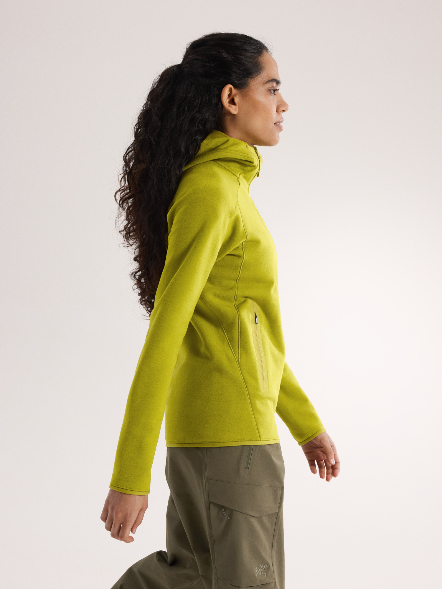 Kyanite Hoody Women's Olive Moss Side View