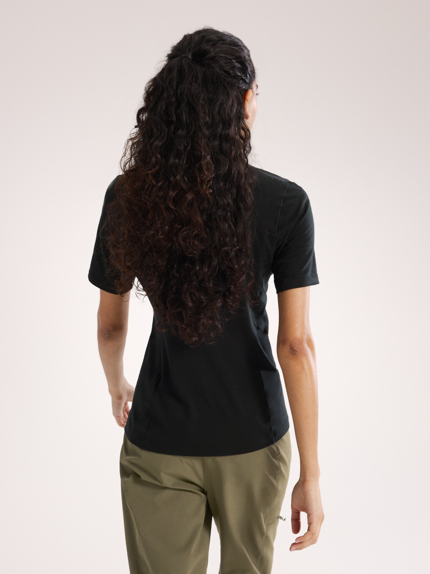 Satoro SL Merino Wool Crew Neck SS Women's Black Back View