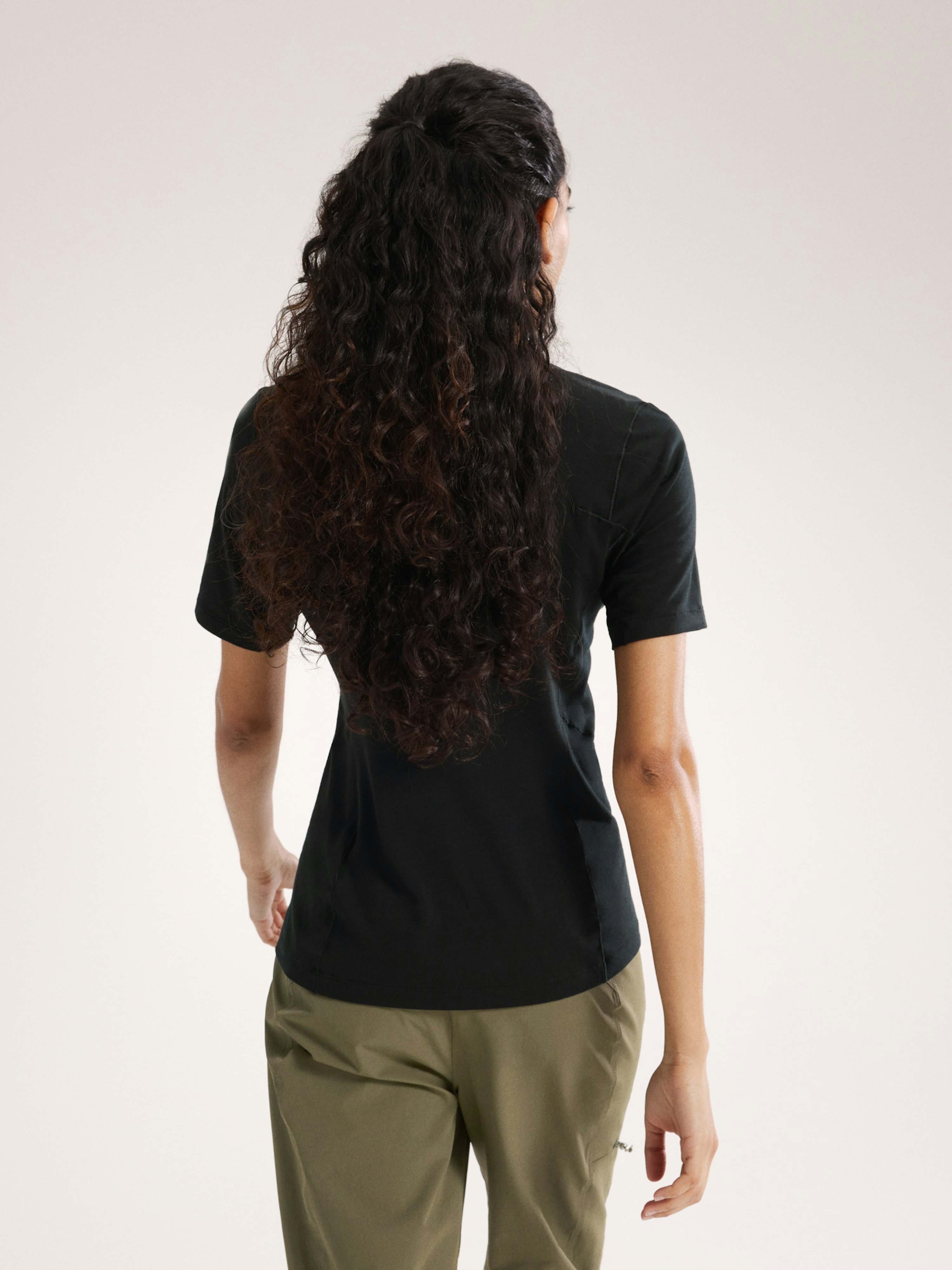 Satoro SL Merino Wool Crew Neck SS Women's Black Back View