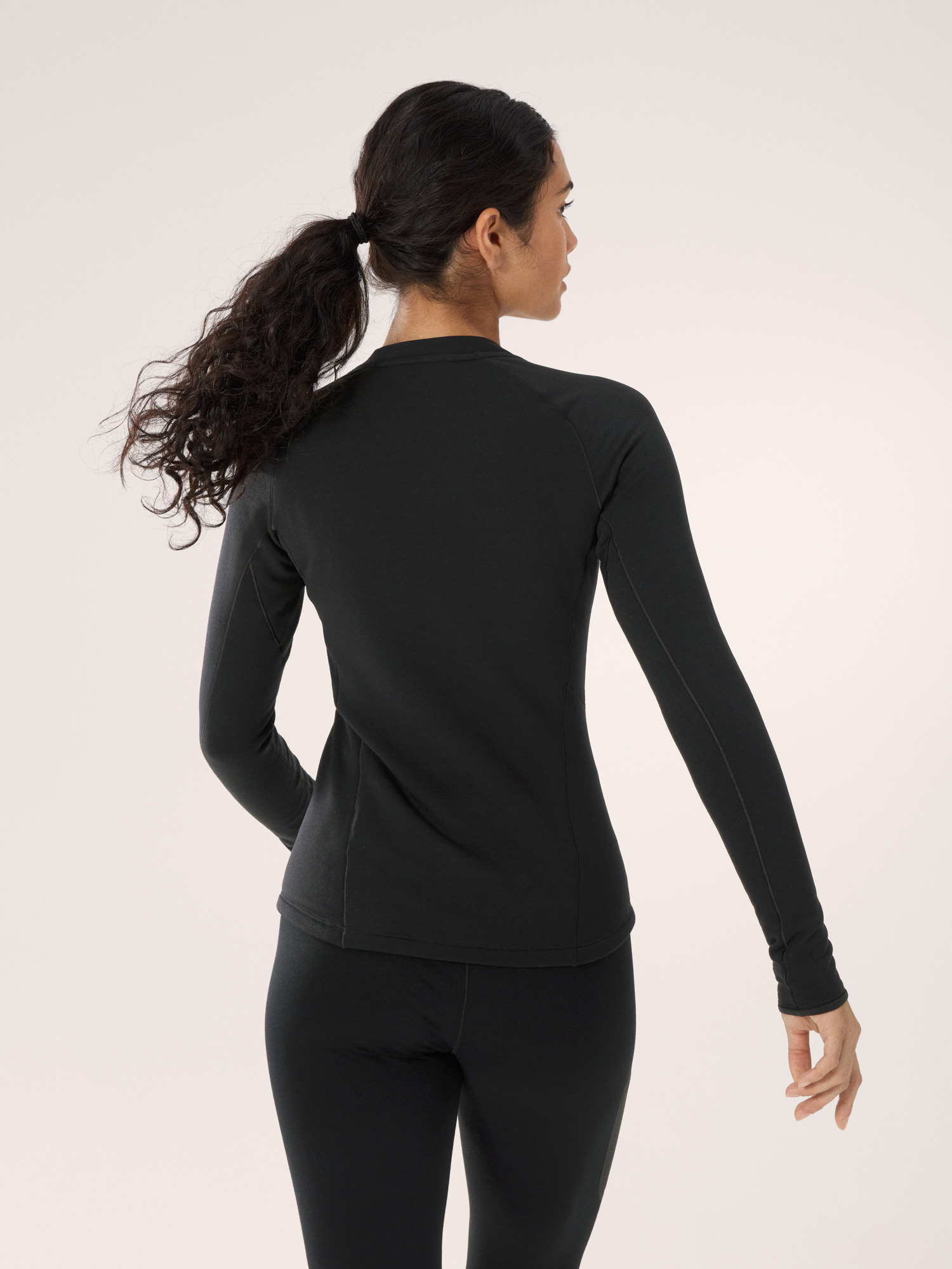 Kyanite Baselayer Crew Neck Women's Black Back View