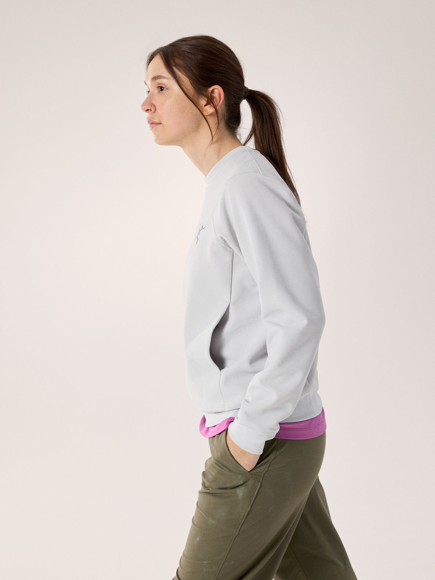 Aestas Crew Neck Pullover Women's Solitude Side View