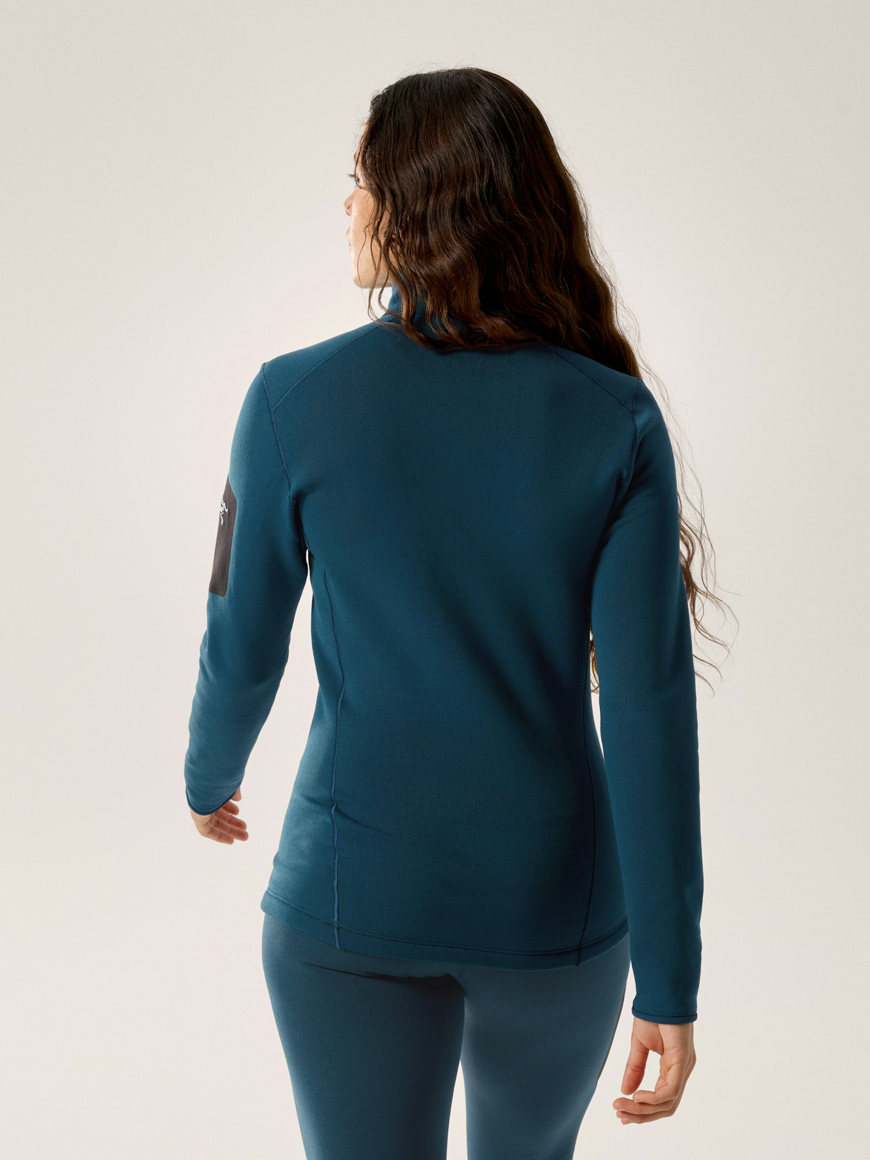 Kyanite Baselayer Zip Neck Women's Midnight Frost Back View