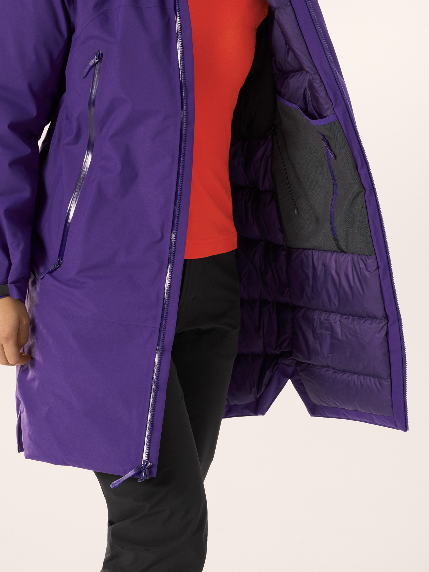 Beta Down Parka Women's Azalea Detail 1