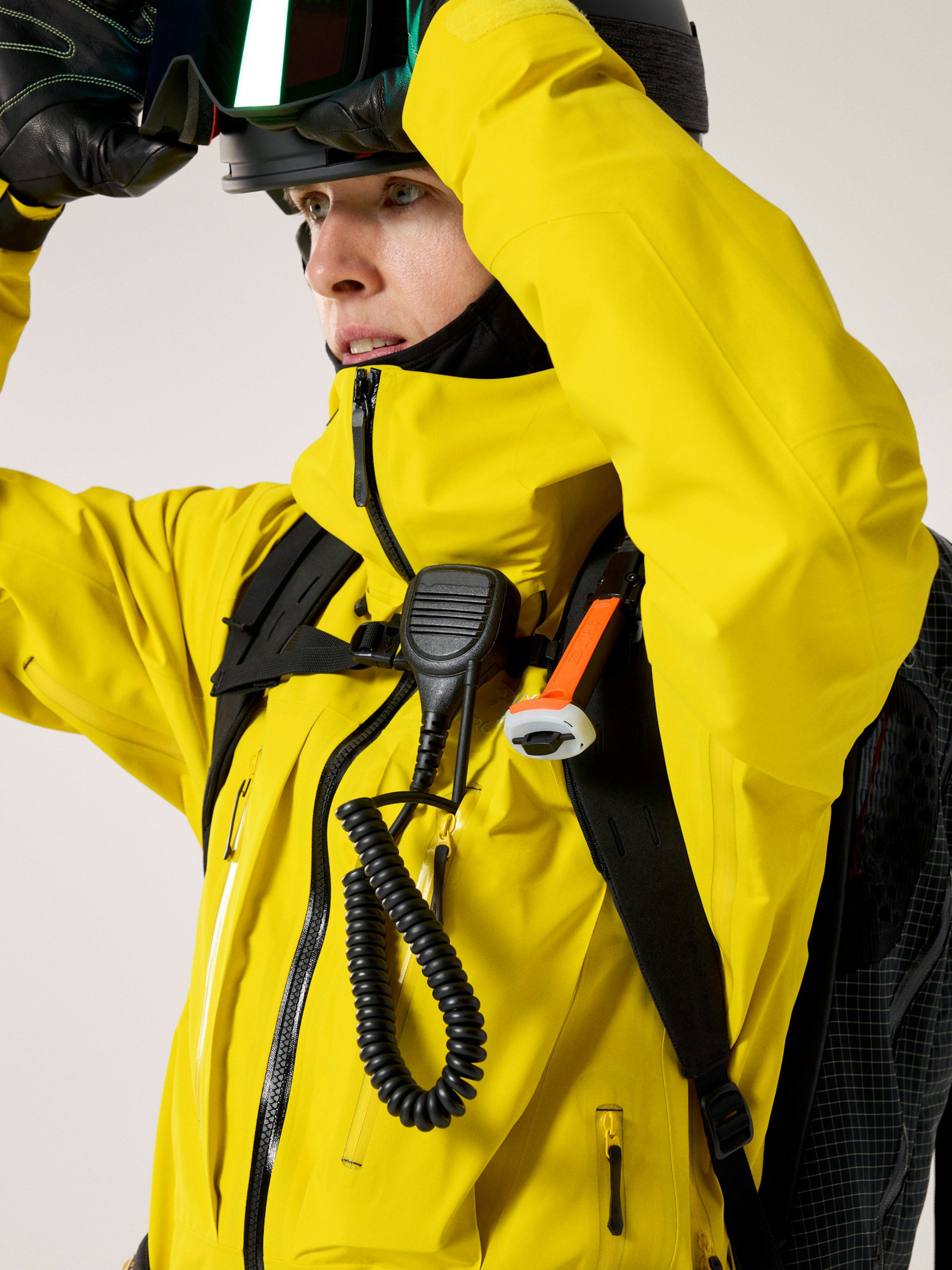 Ski Guide Jacket Women's Viper Yellow Detail 1