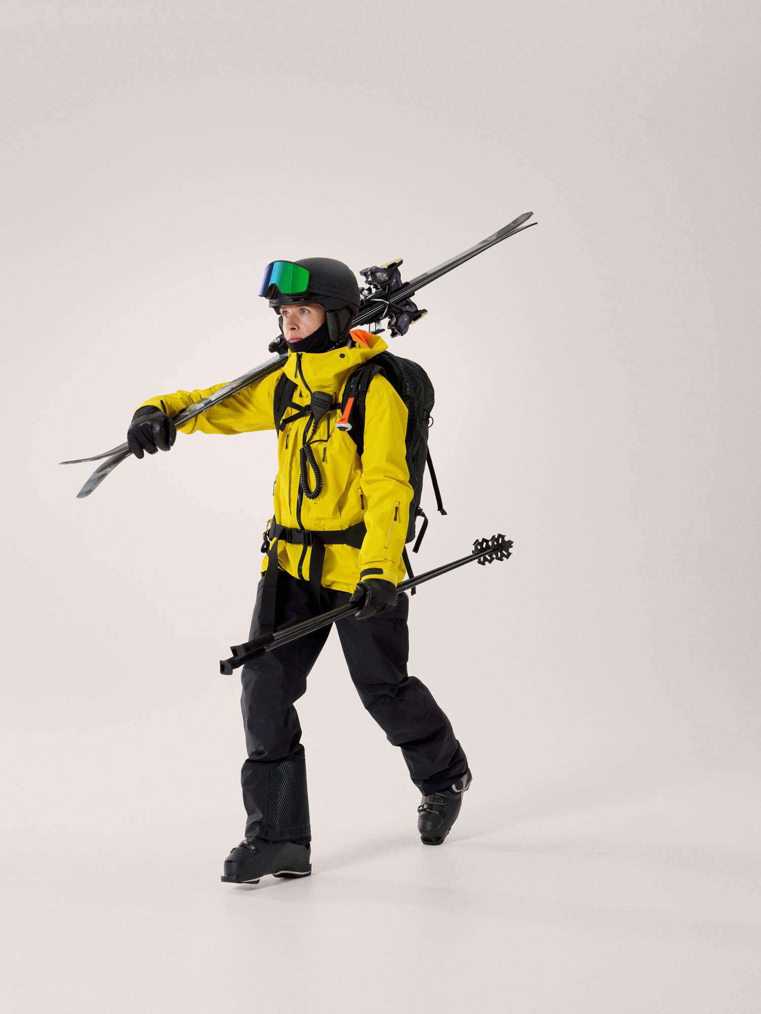 Ski Guide Jacket Women's Viper Yellow Full Body
