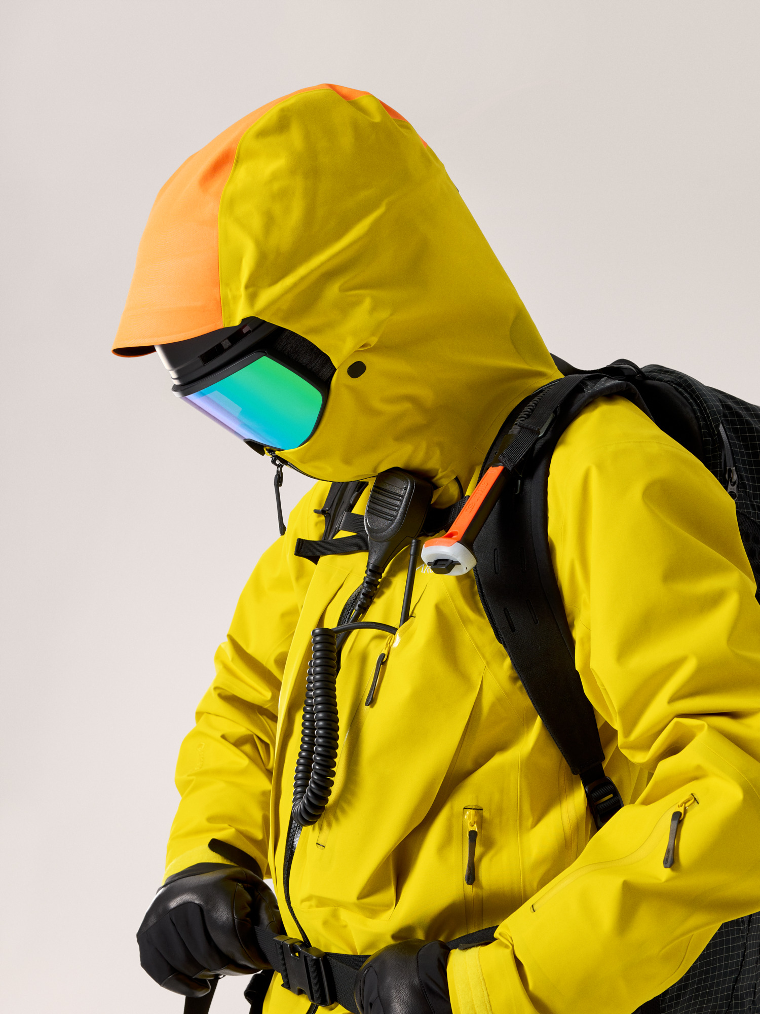 Ski Guide Jacket Women's Viper Yellow Hood