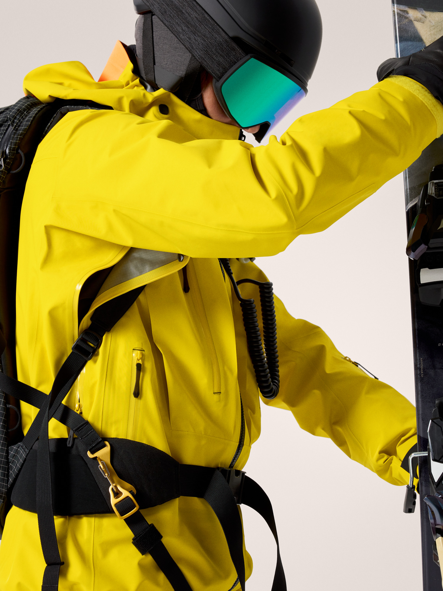 Ski Guide Jacket Women's Viper Yellow Pit Zip