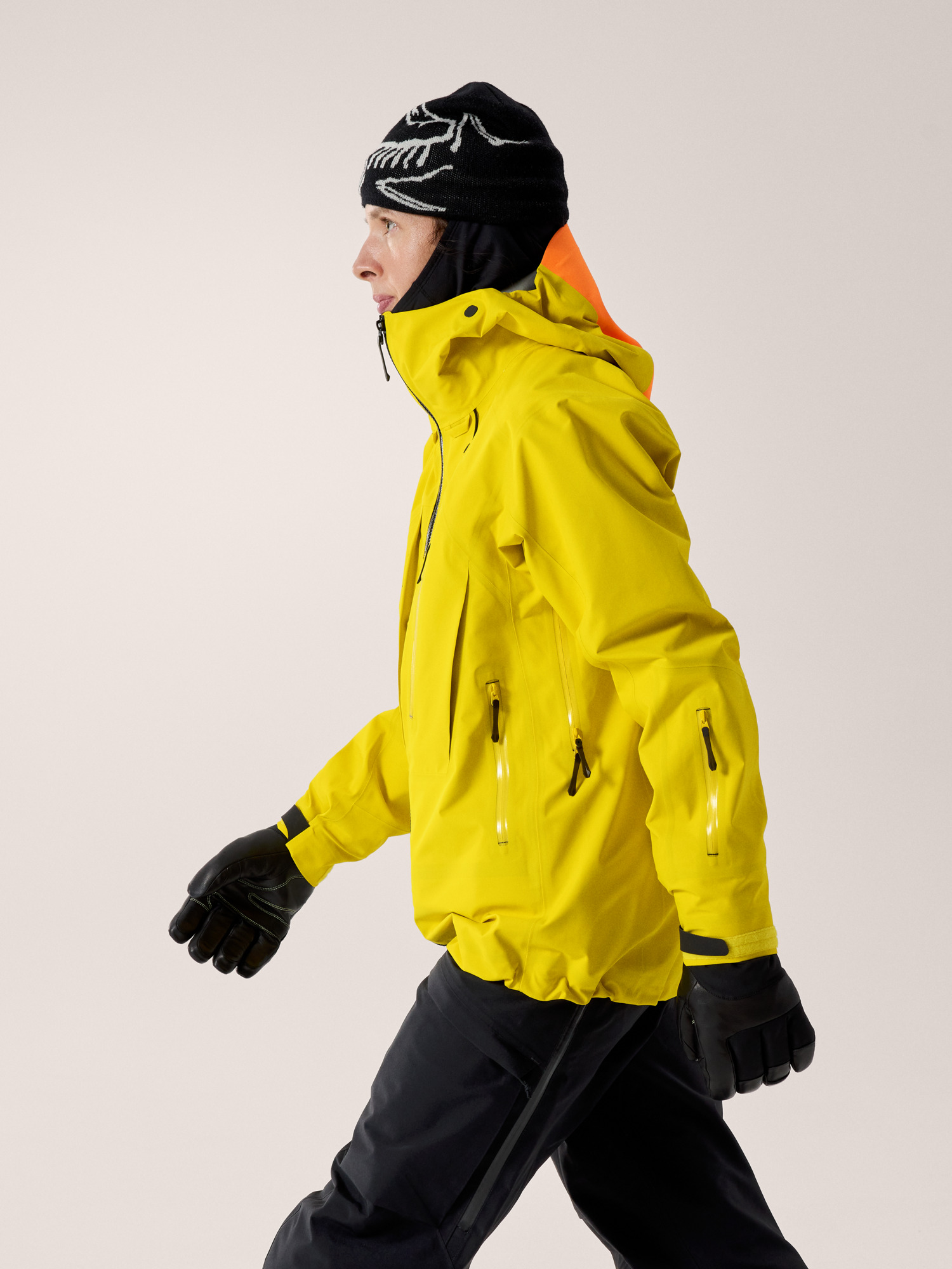Ski Guide Jacket Women's Viper Yellow Side View