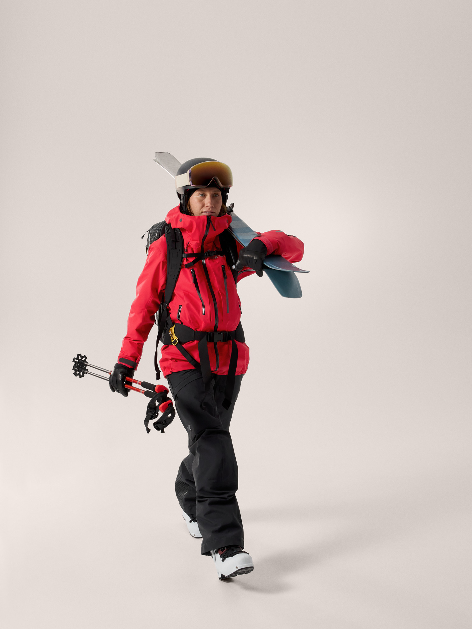 Ski Guide Bib Pant Women's Black Full Body