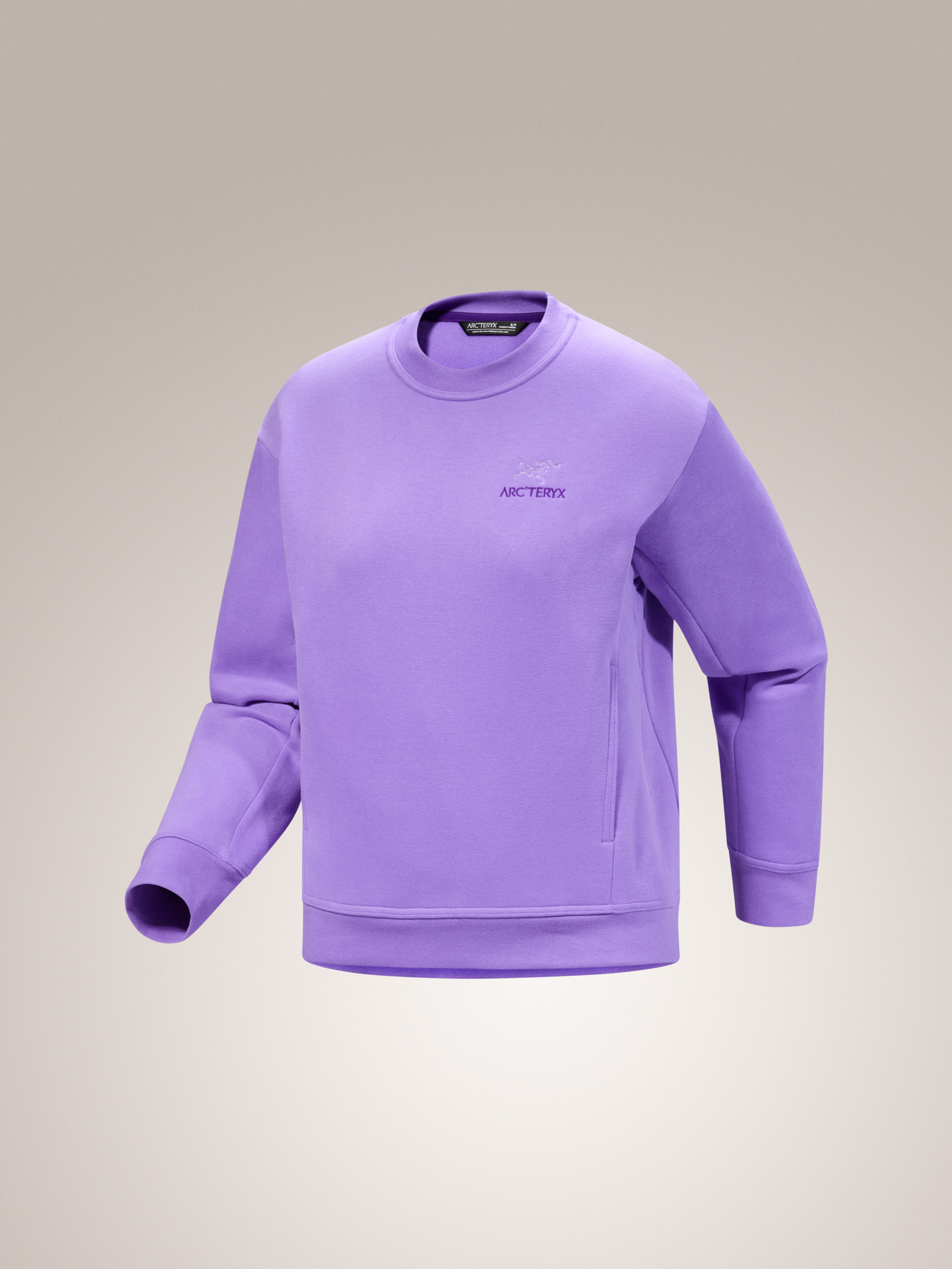 Emblem Fleece Crew Neck Pullover Women's Aster 