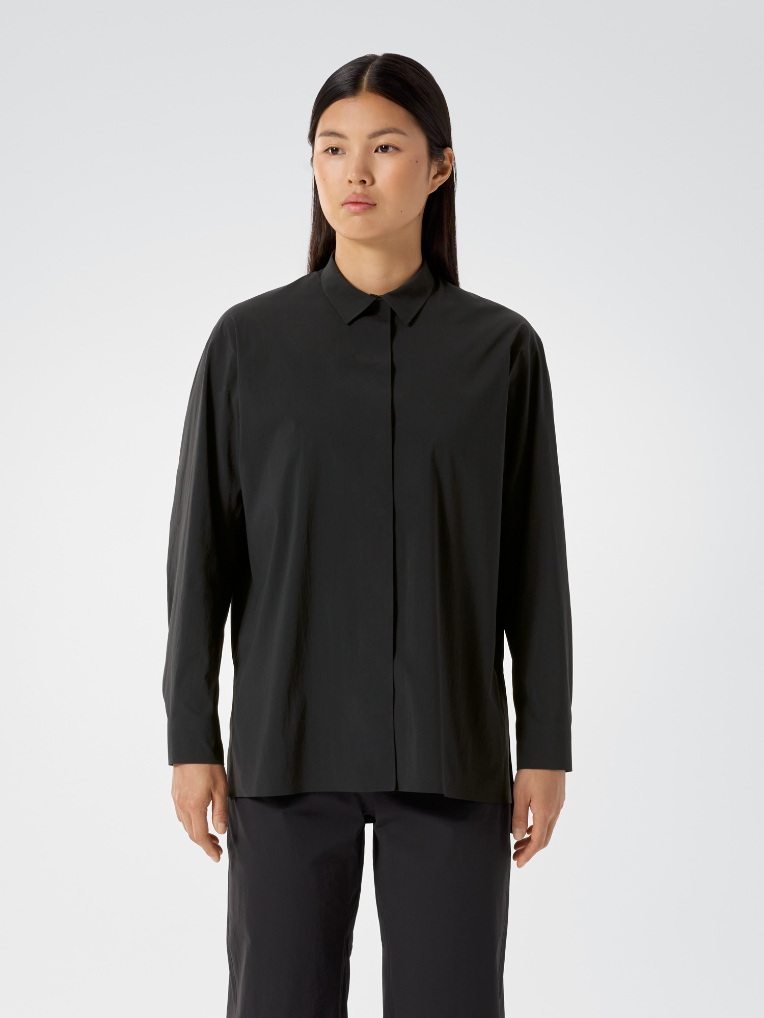 Diene Shirt LS Women's Black Front View