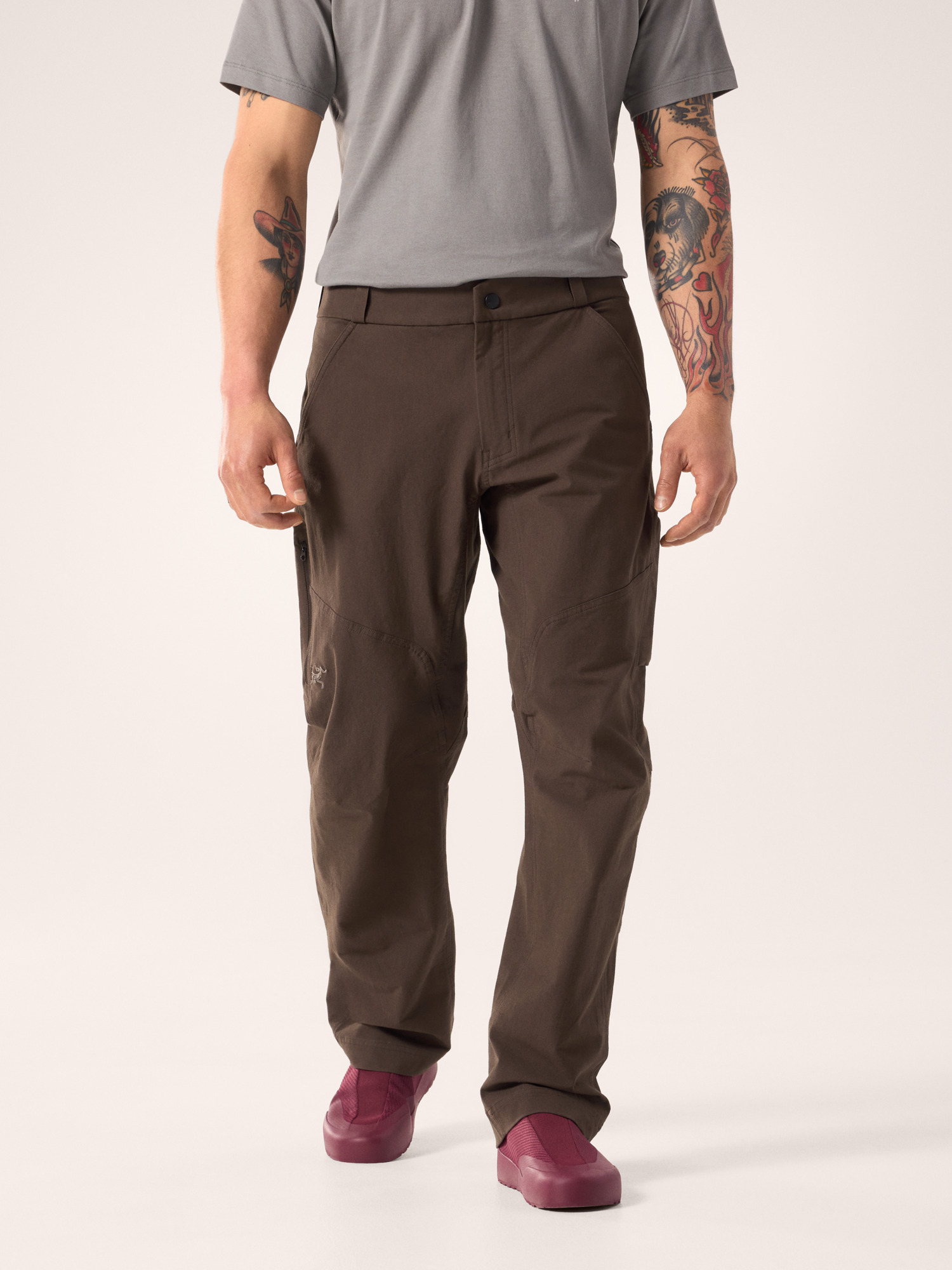 Cronin Cotton Pant Carob Front View