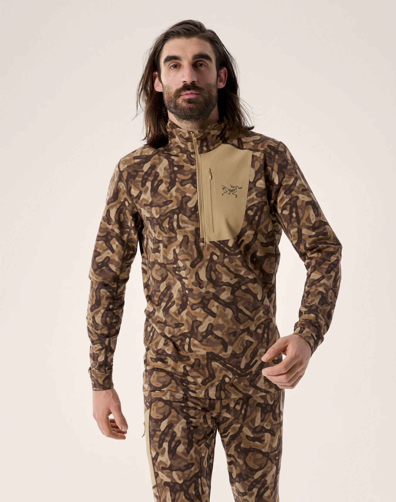 Rho LT Zip Neck Print Men's