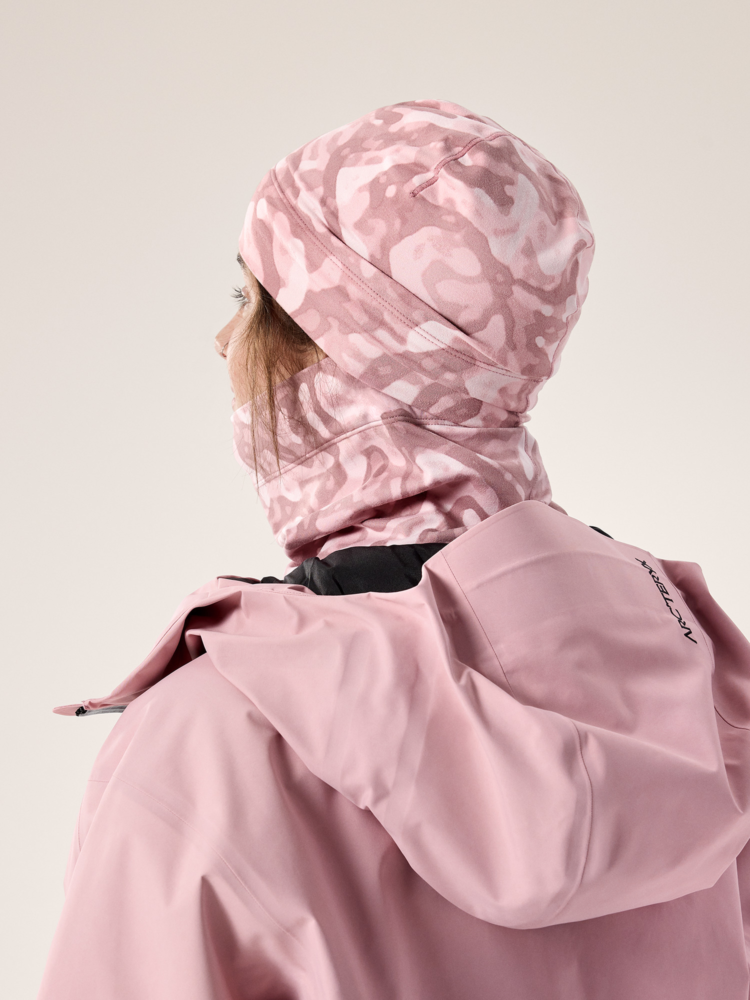 Rho Neck Gaiter Print Bliss Grottoflage Back View