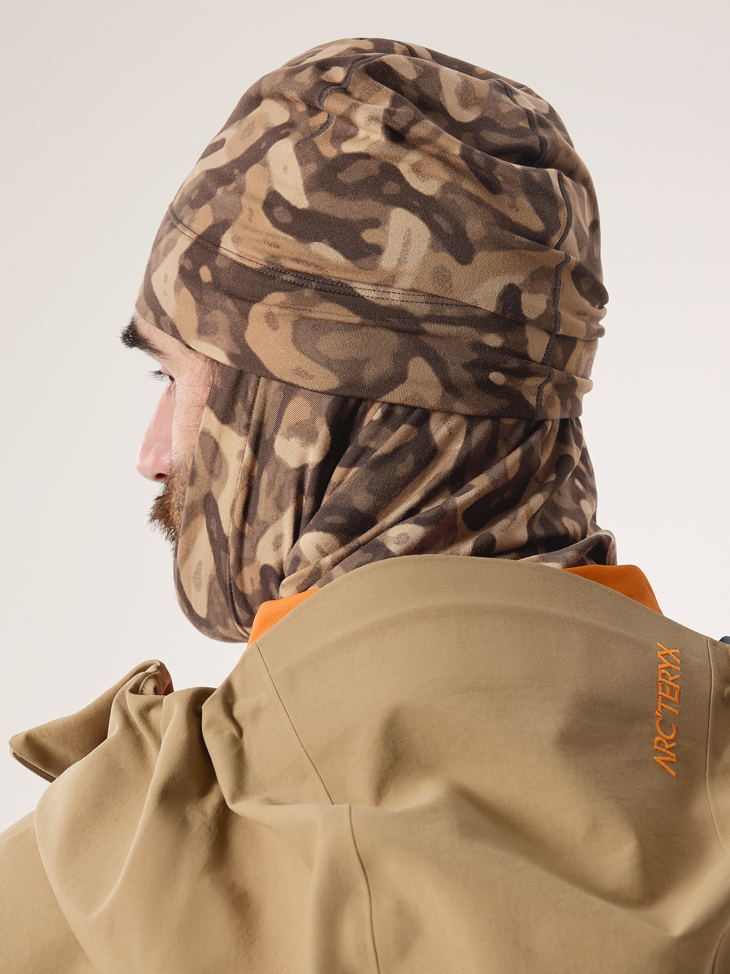 Rho Toque Print Carob Grottoflage Back View