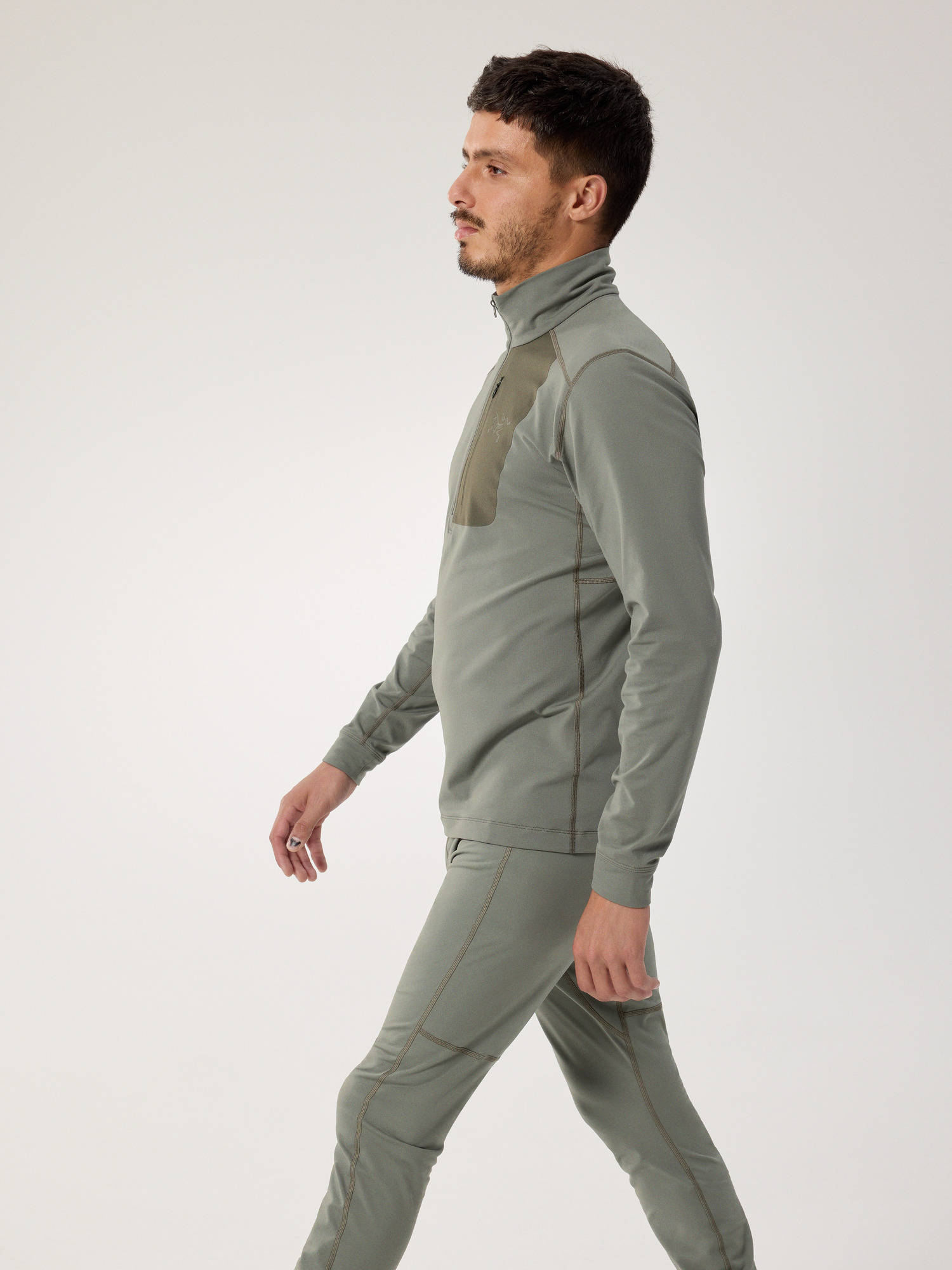 Rho LT Zip Neck Forage/Tatsu Side View