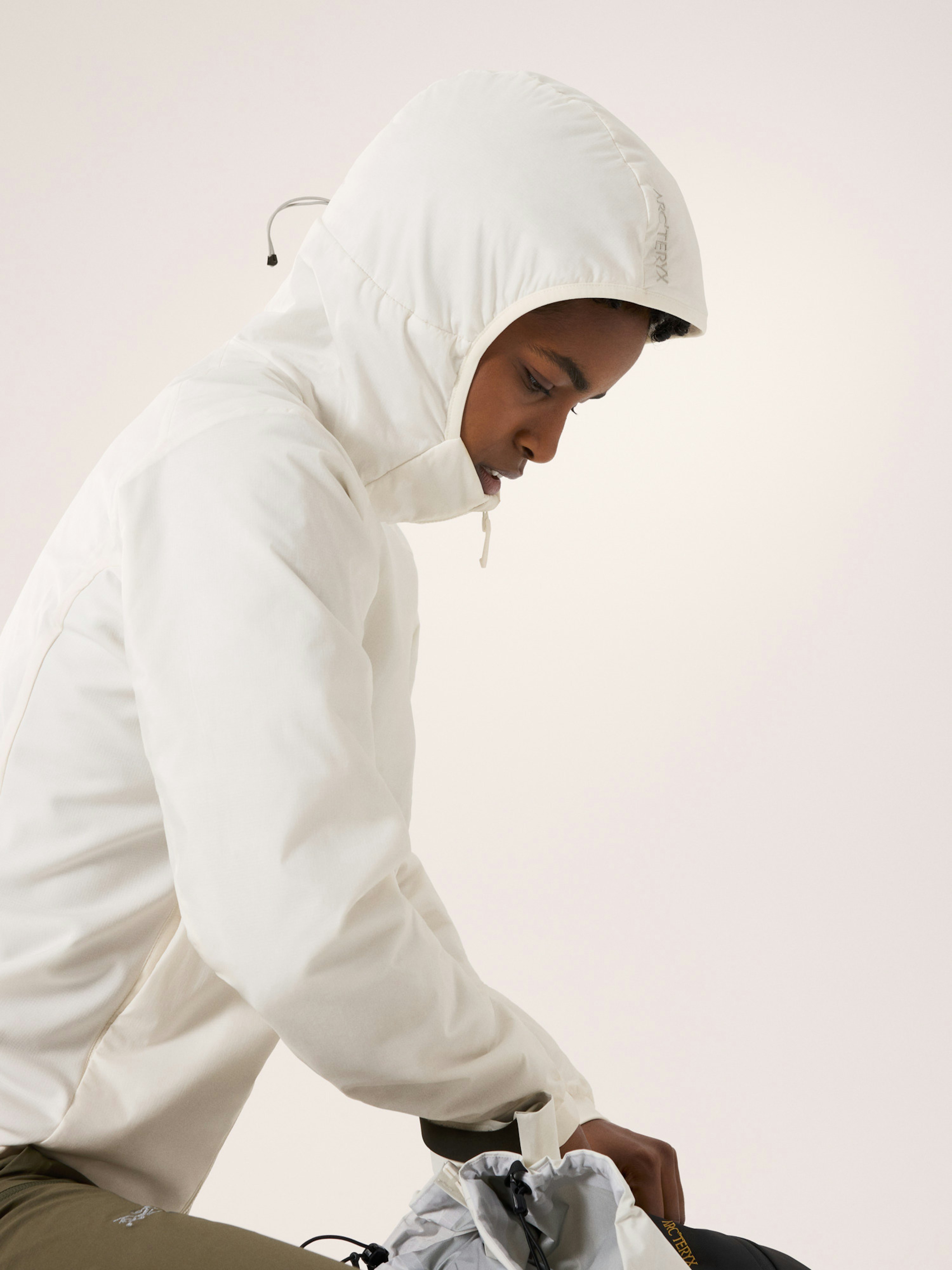 Atom Hoody Women's Arctic Silk Hood Up
