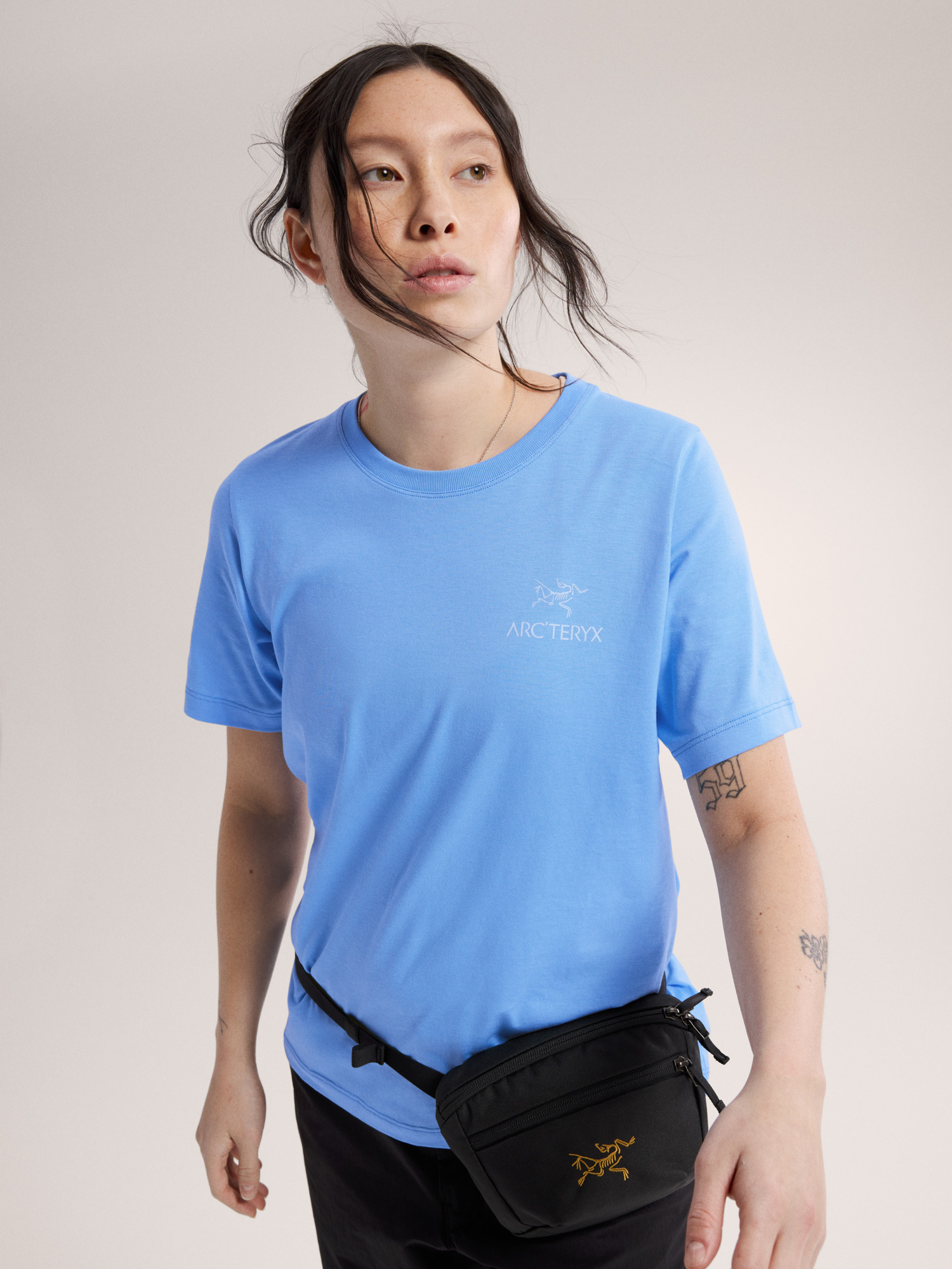 Kragg SL Cotton Emblem Crew Shirt SS Women's Glacial Hover
