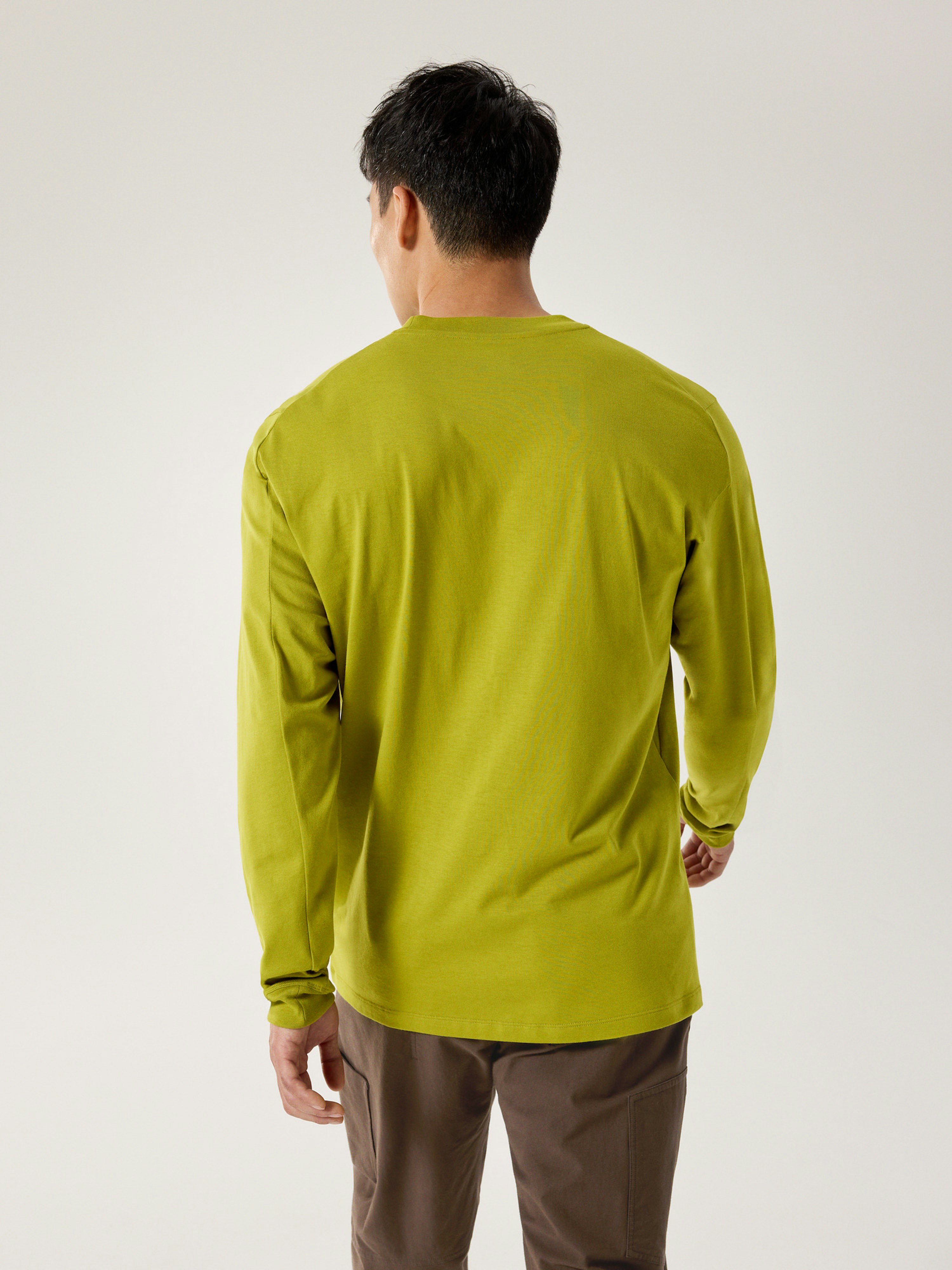 Kragg SL Cotton Shirt LS Olive Moss Back View