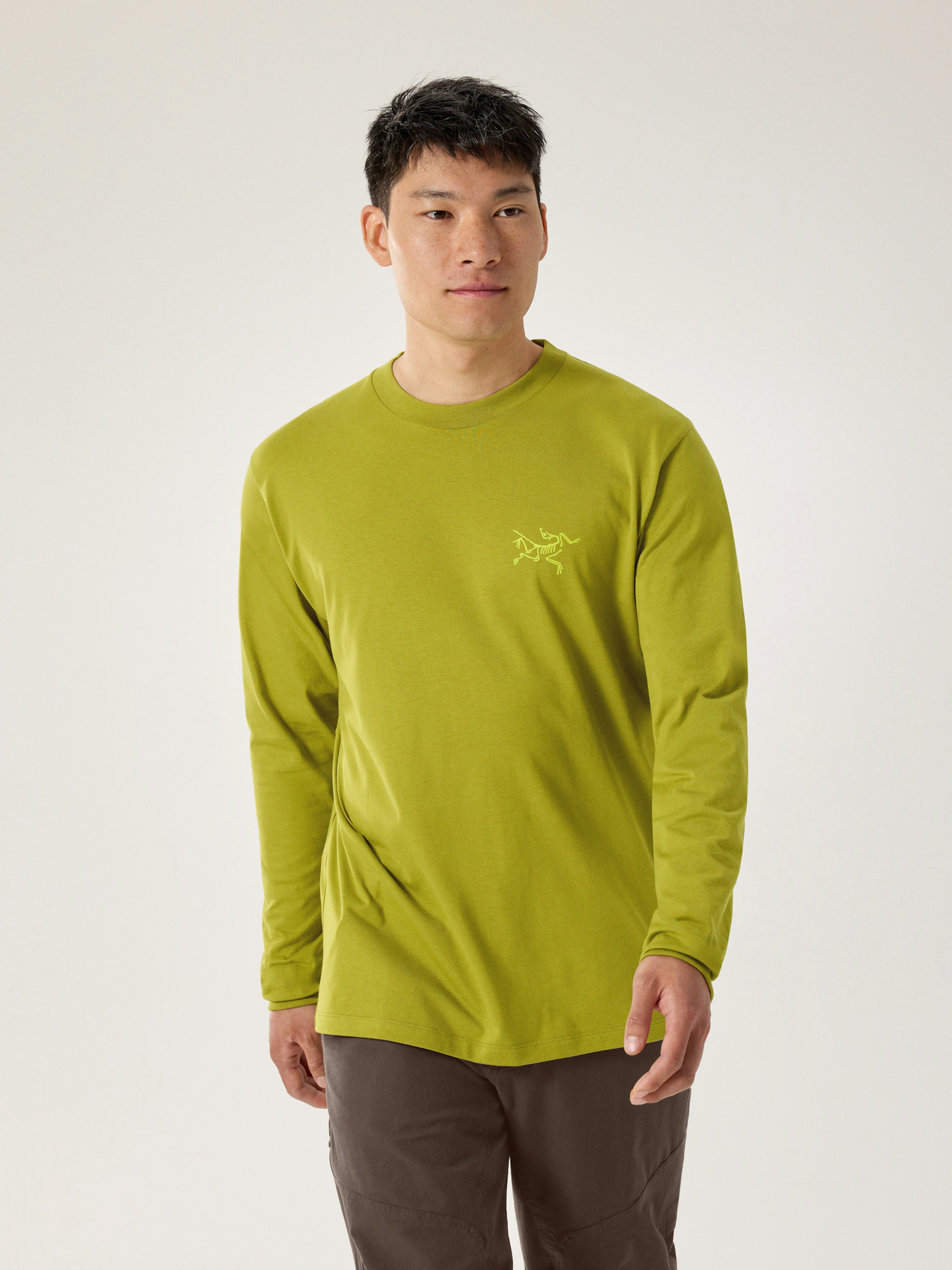 Kragg SL Cotton Shirt LS Olive Moss Front View