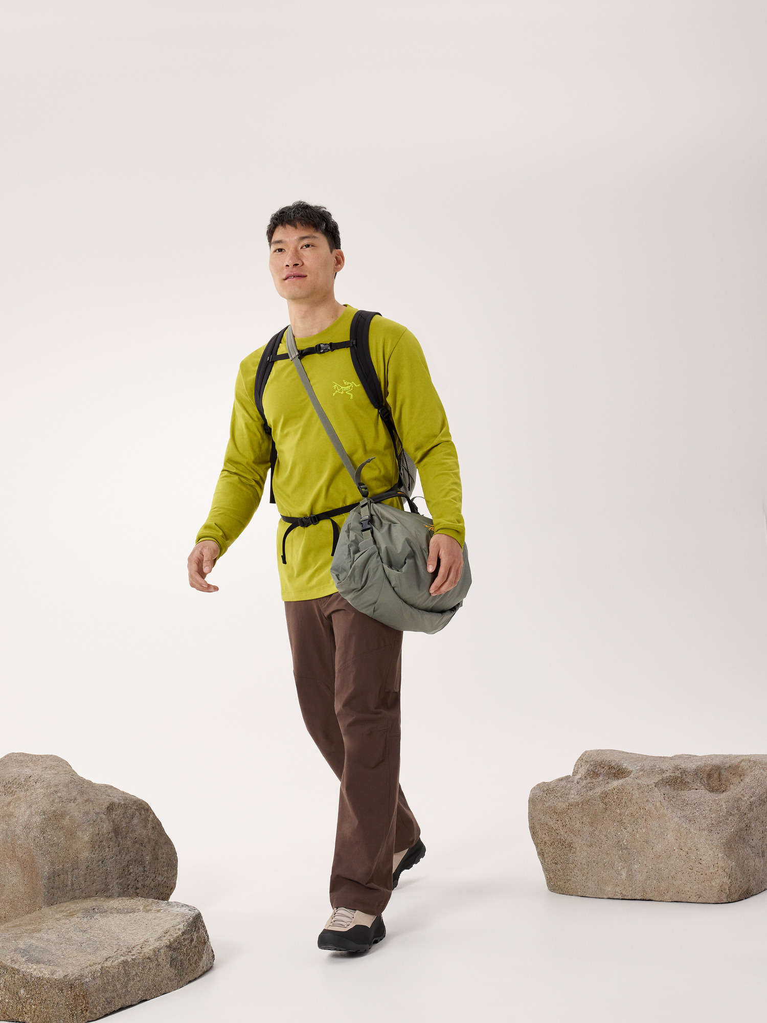 Kragg SL Cotton Shirt LS Olive Moss Full Body