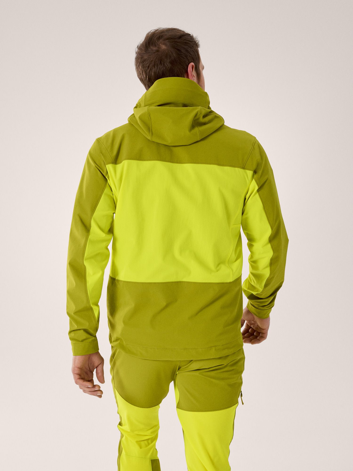 Serratus Hoody Olive Moss / Euphoria Back View