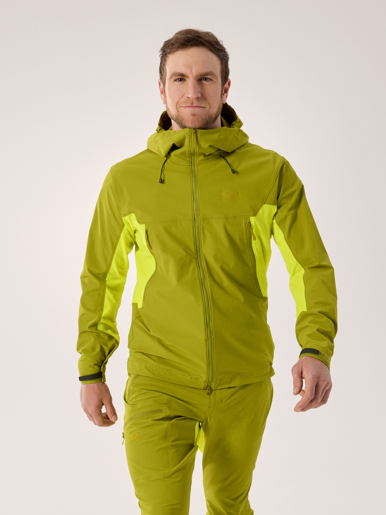 Serratus Hoody Olive Moss / Euphoria Front View