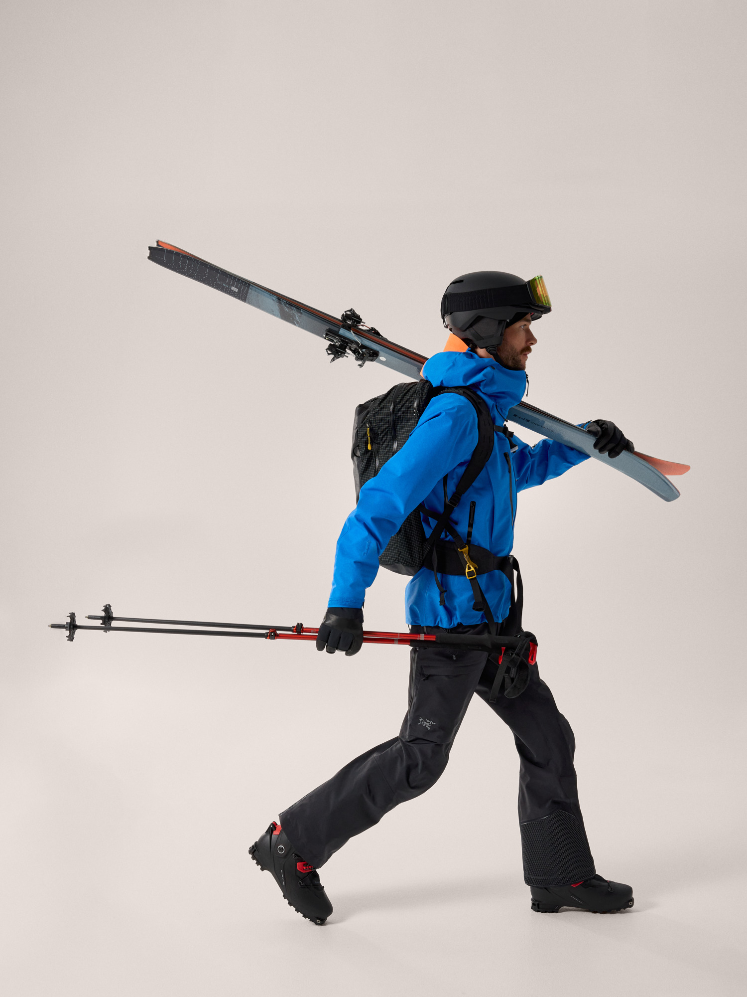 Ski Guide Bib Pant Black Full Body