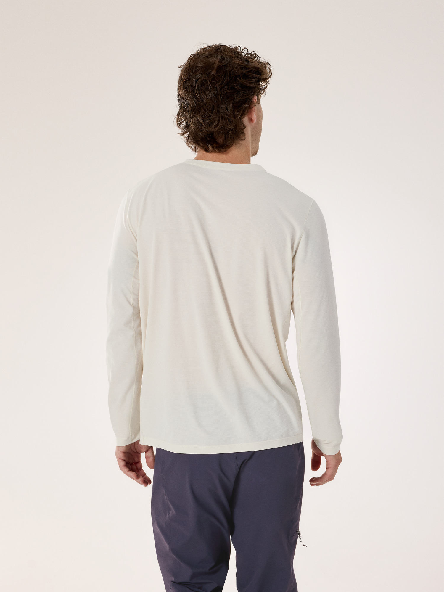 Cormac Crew Neck Shirt LS Arctic Silk Heather Back View