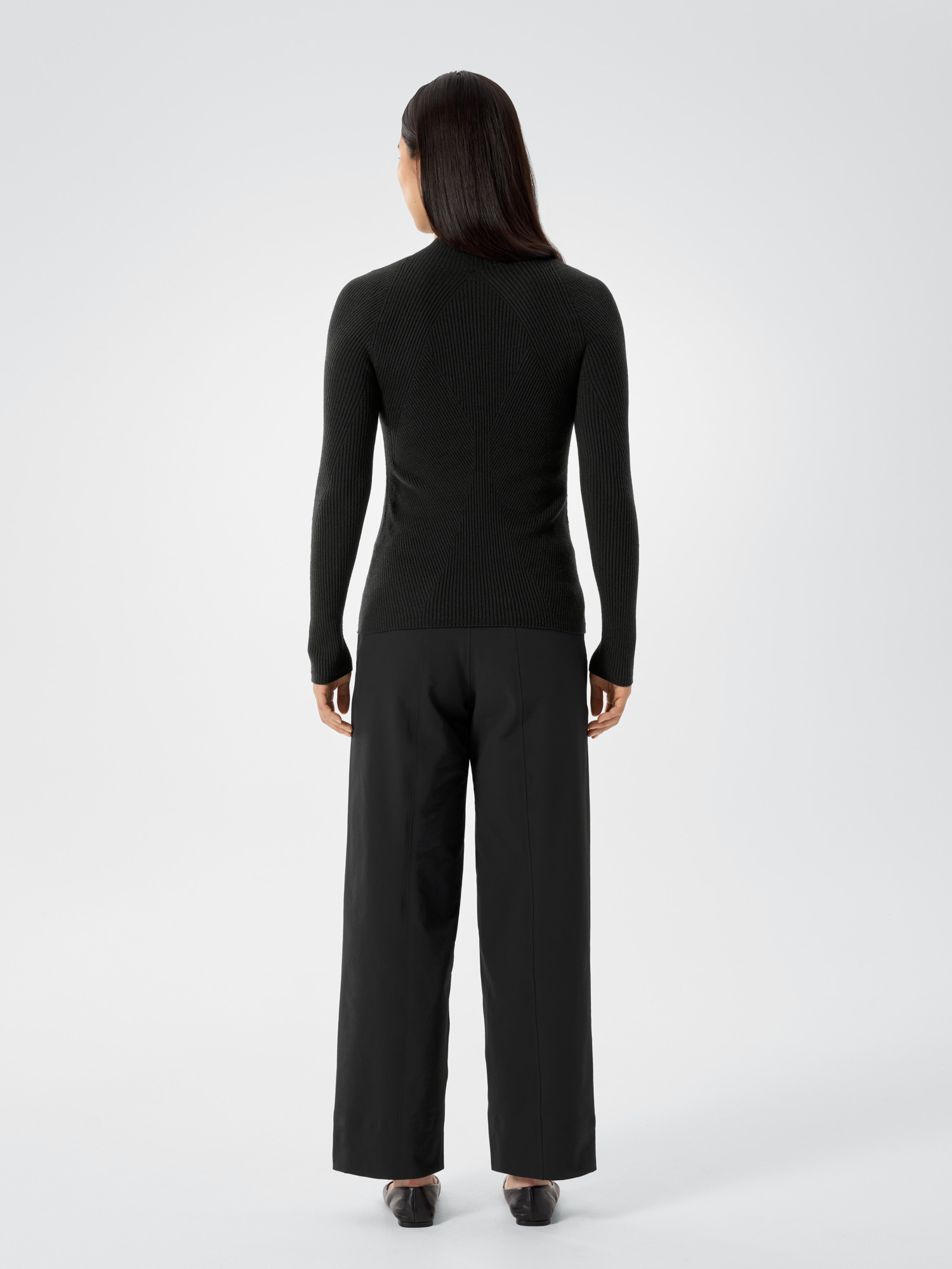 Conic Wool Midlayer Women's Black Back View