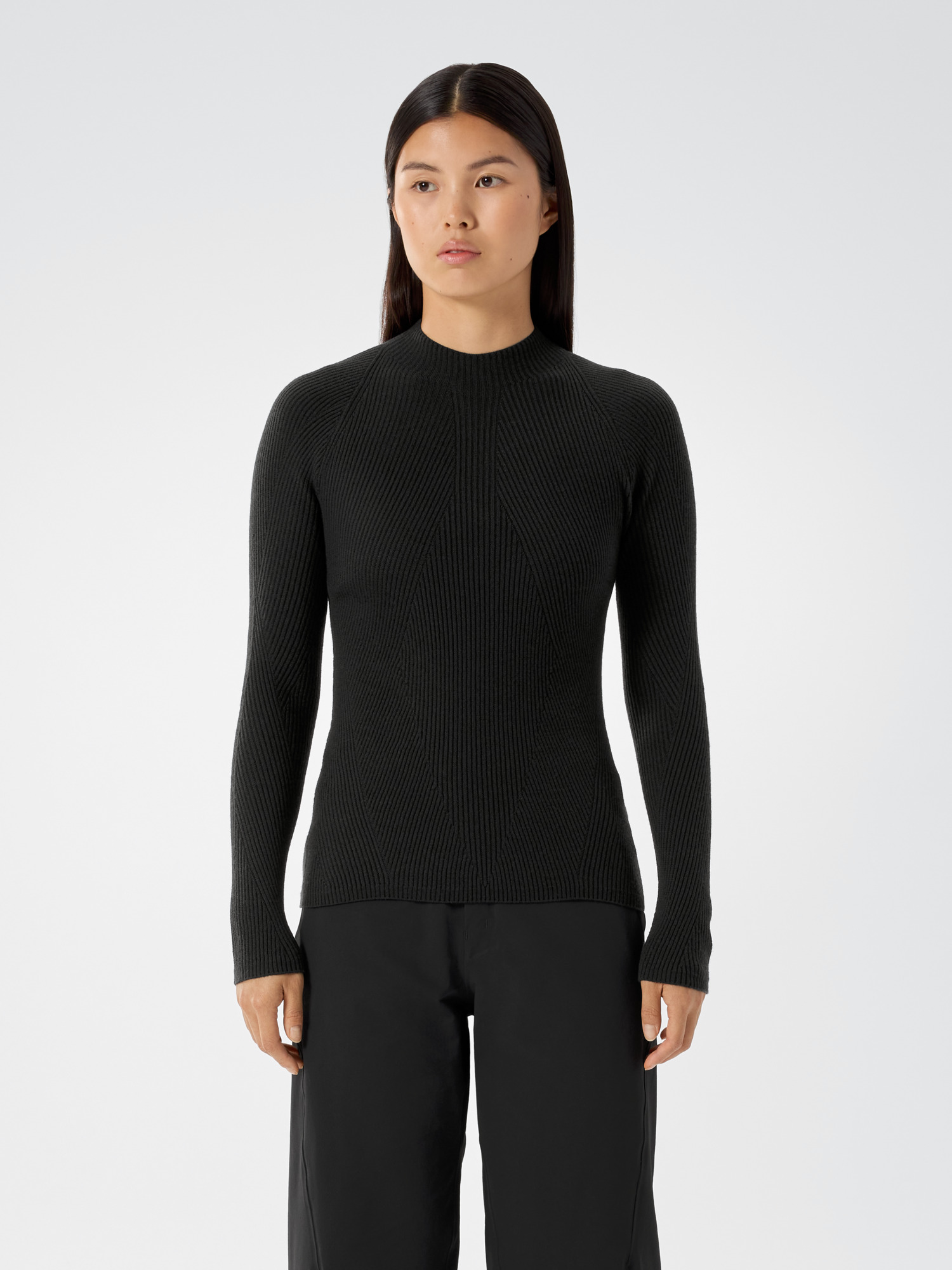 Conic Wool Midlayer Women's Black Front View