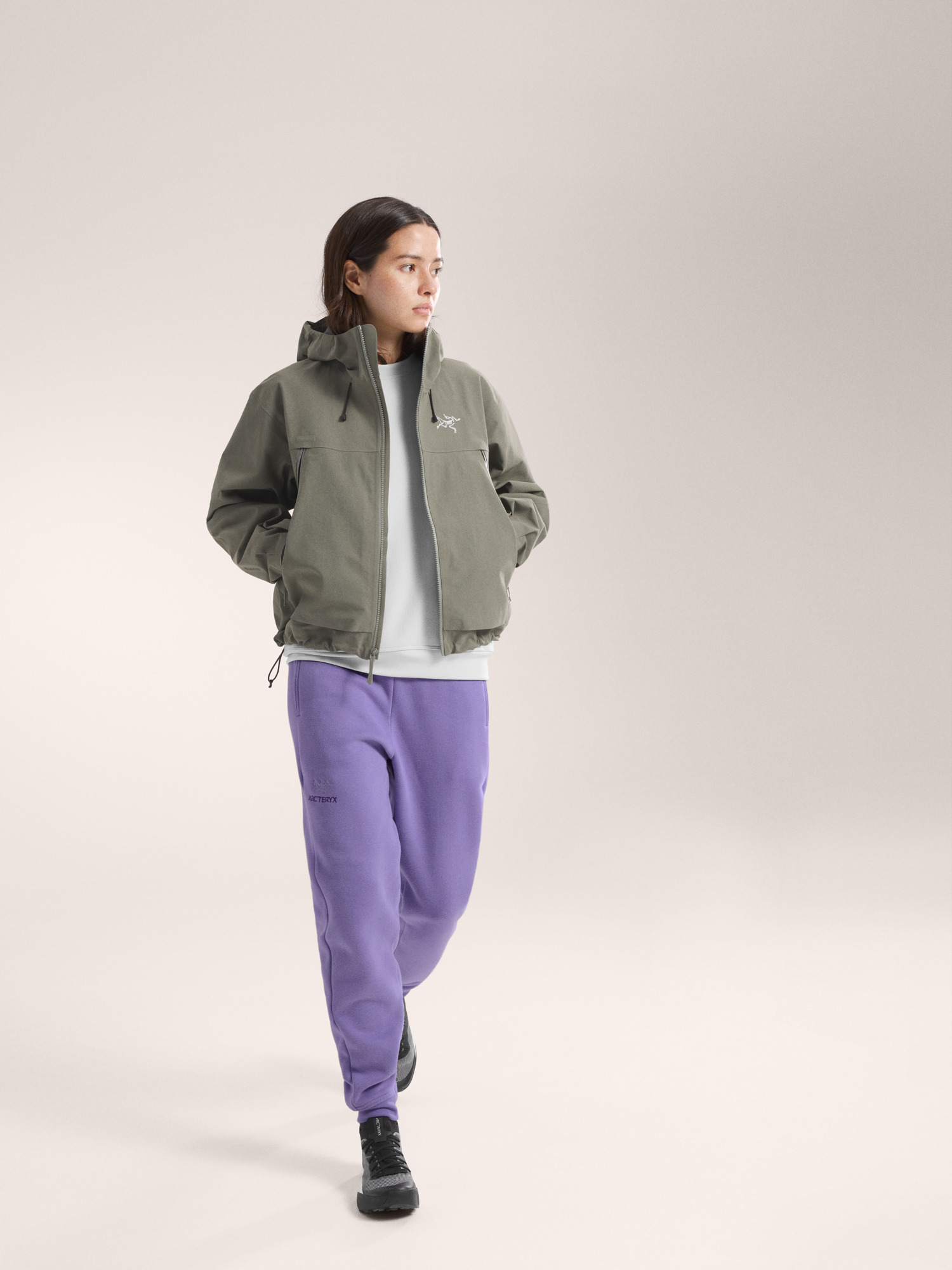 Emblem Fleece Jogger Women's Aster Full Body