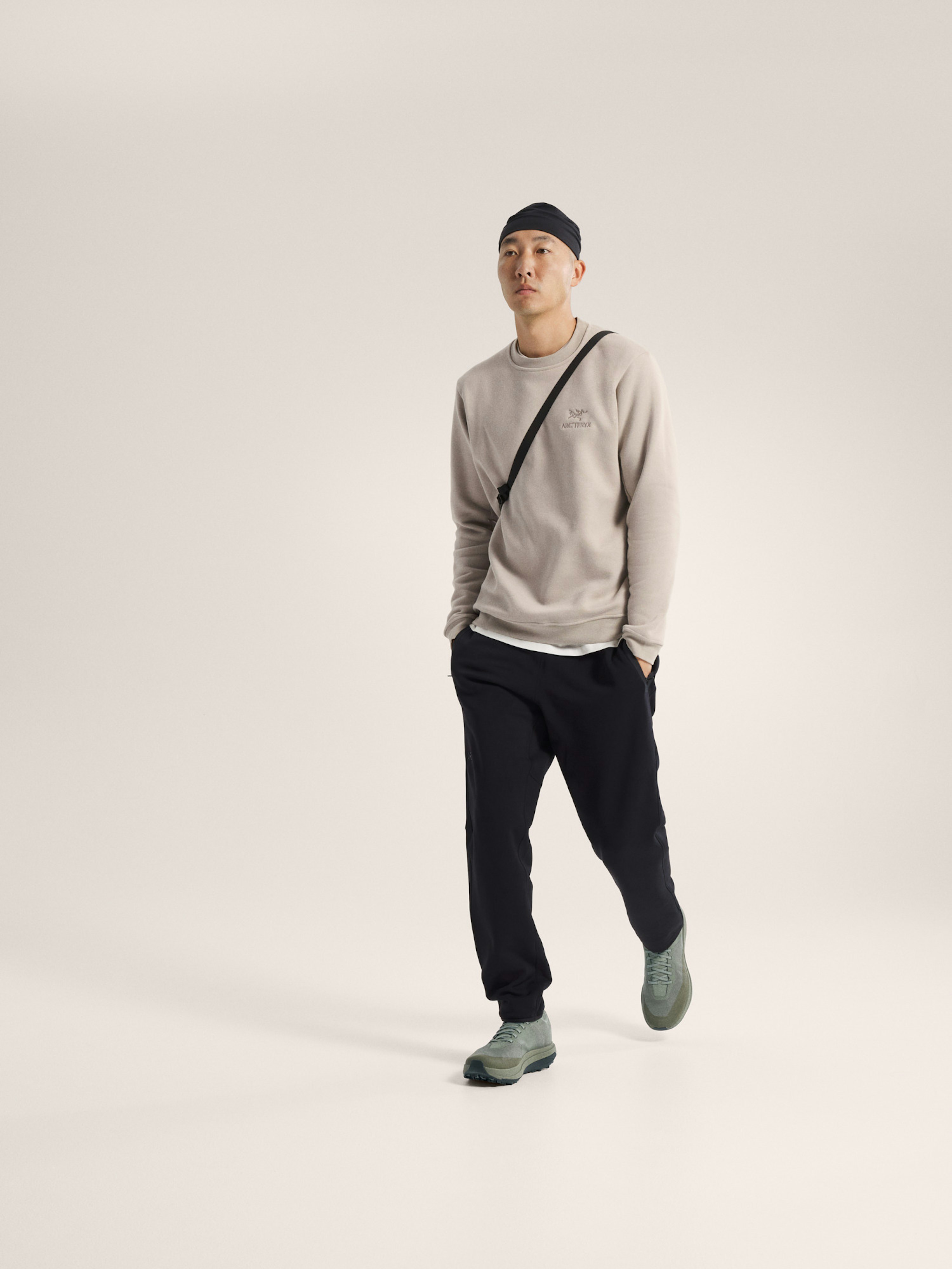 Emblem Fleece Crew Neck Pullover Rune Full Body