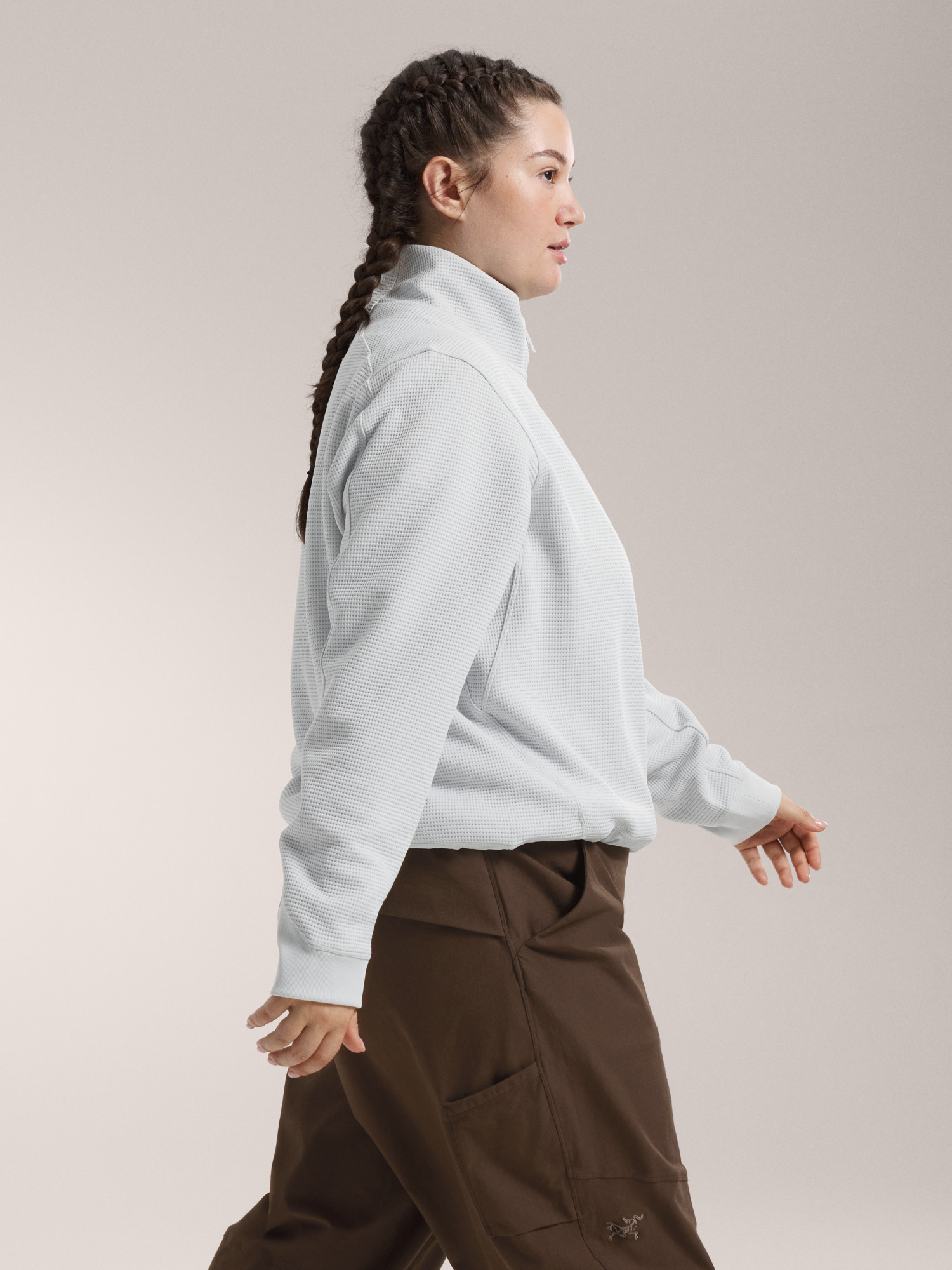 Olera Zip Neck Women's Solitude Side View