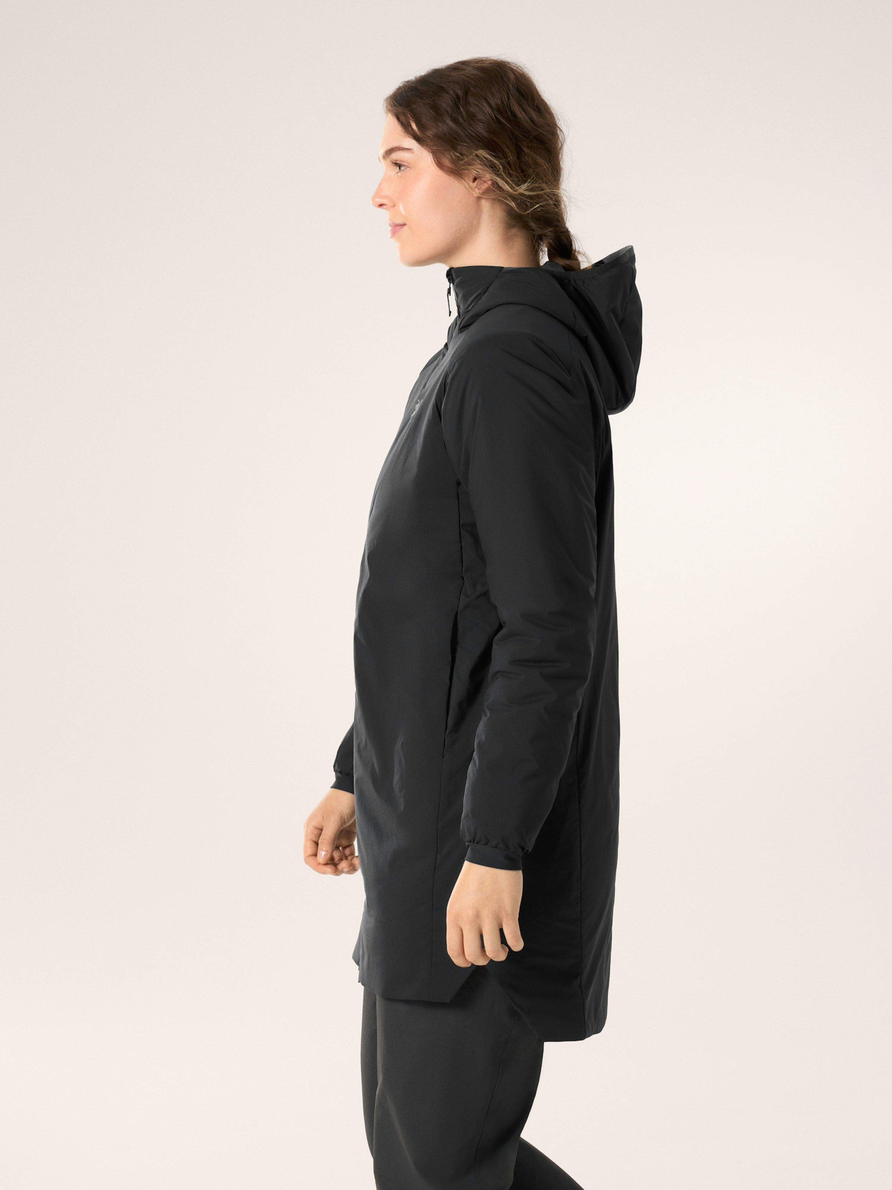Atom Long Coat Women's Black Side View
