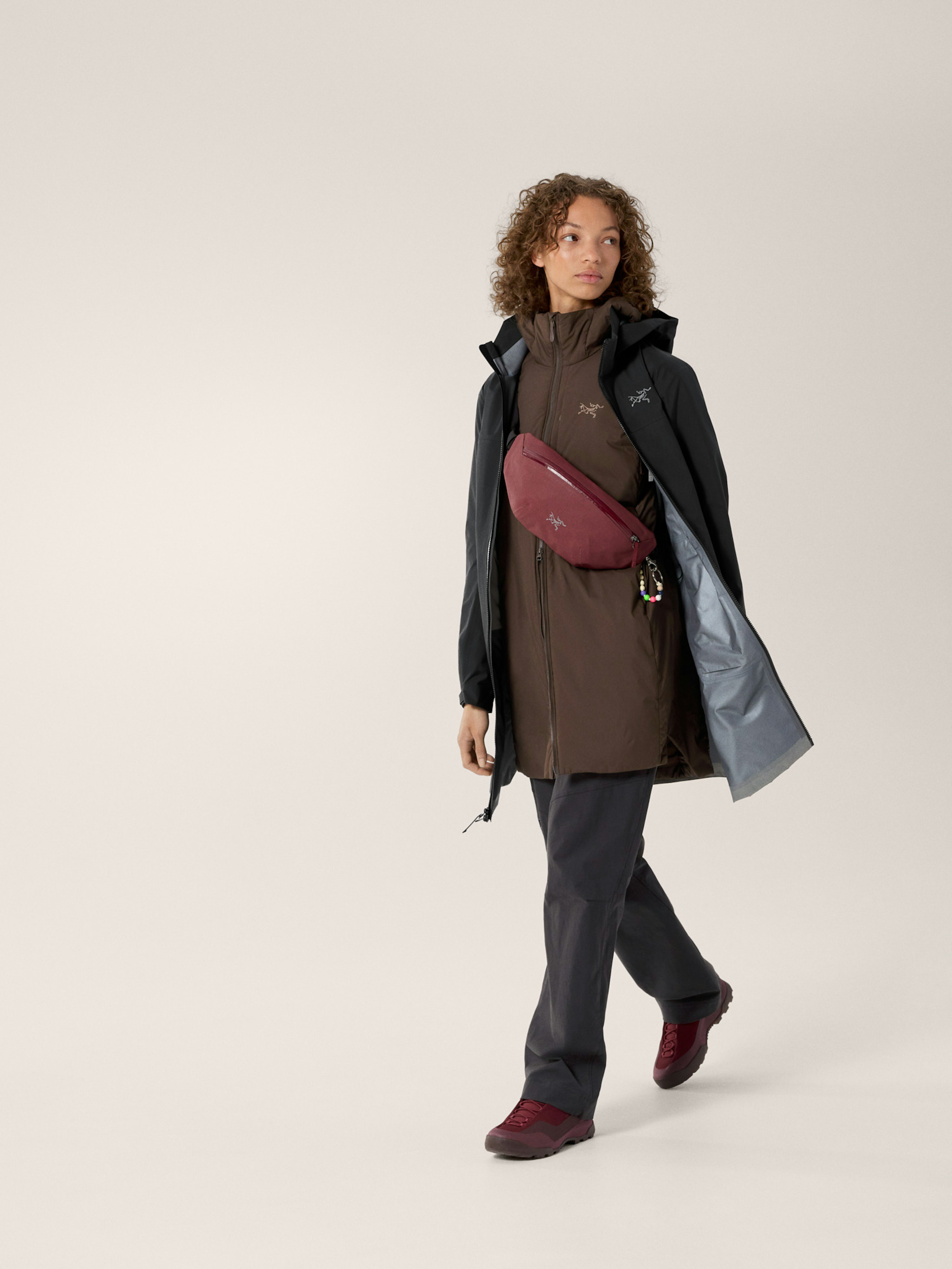 Atom Long Coat Women's Carob Full Body