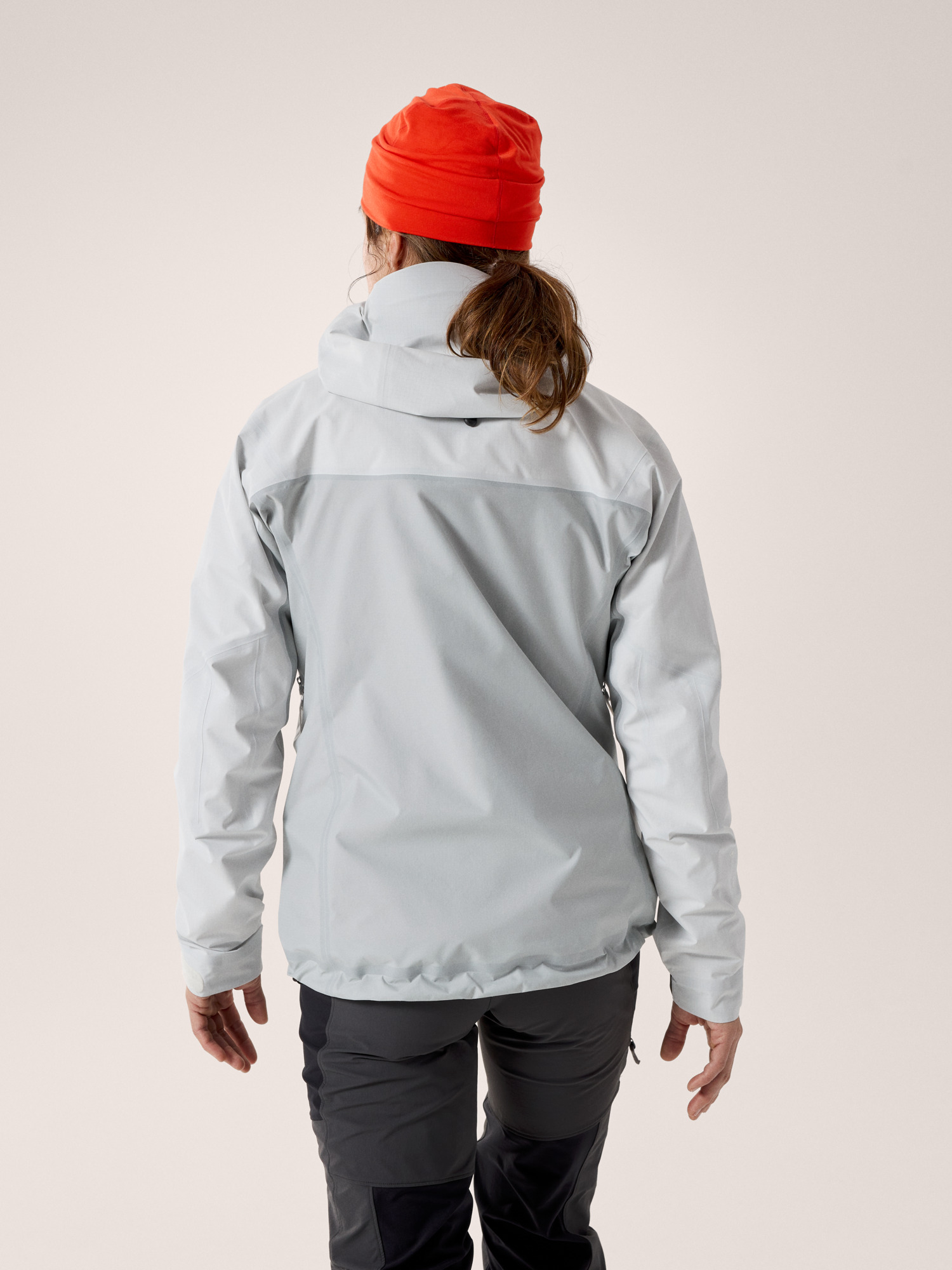 Alpha Jacket Women's Arctic Silk / Solitude Back View