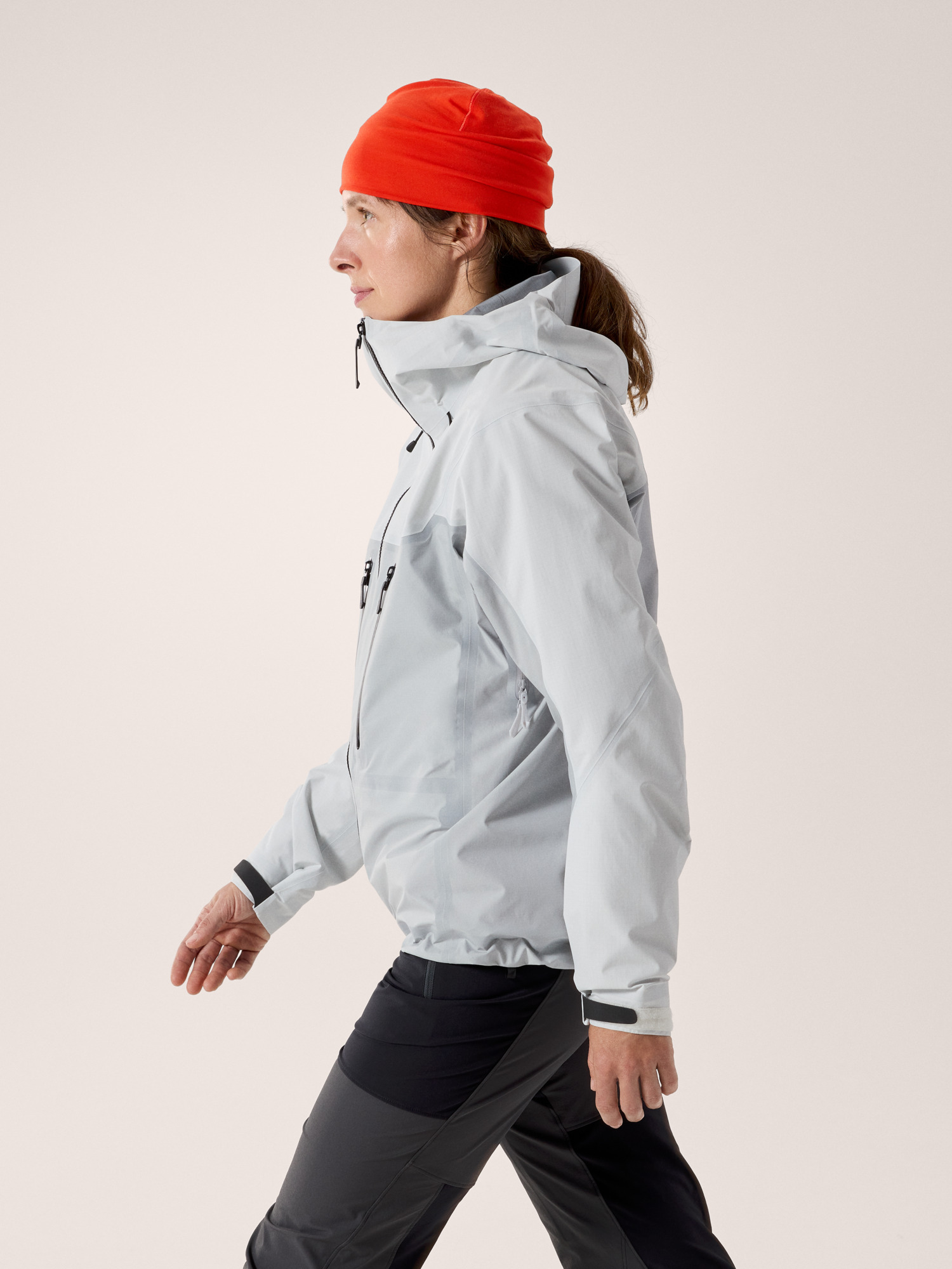 Alpha Jacket Women's Arctic Silk / Solitude Side View