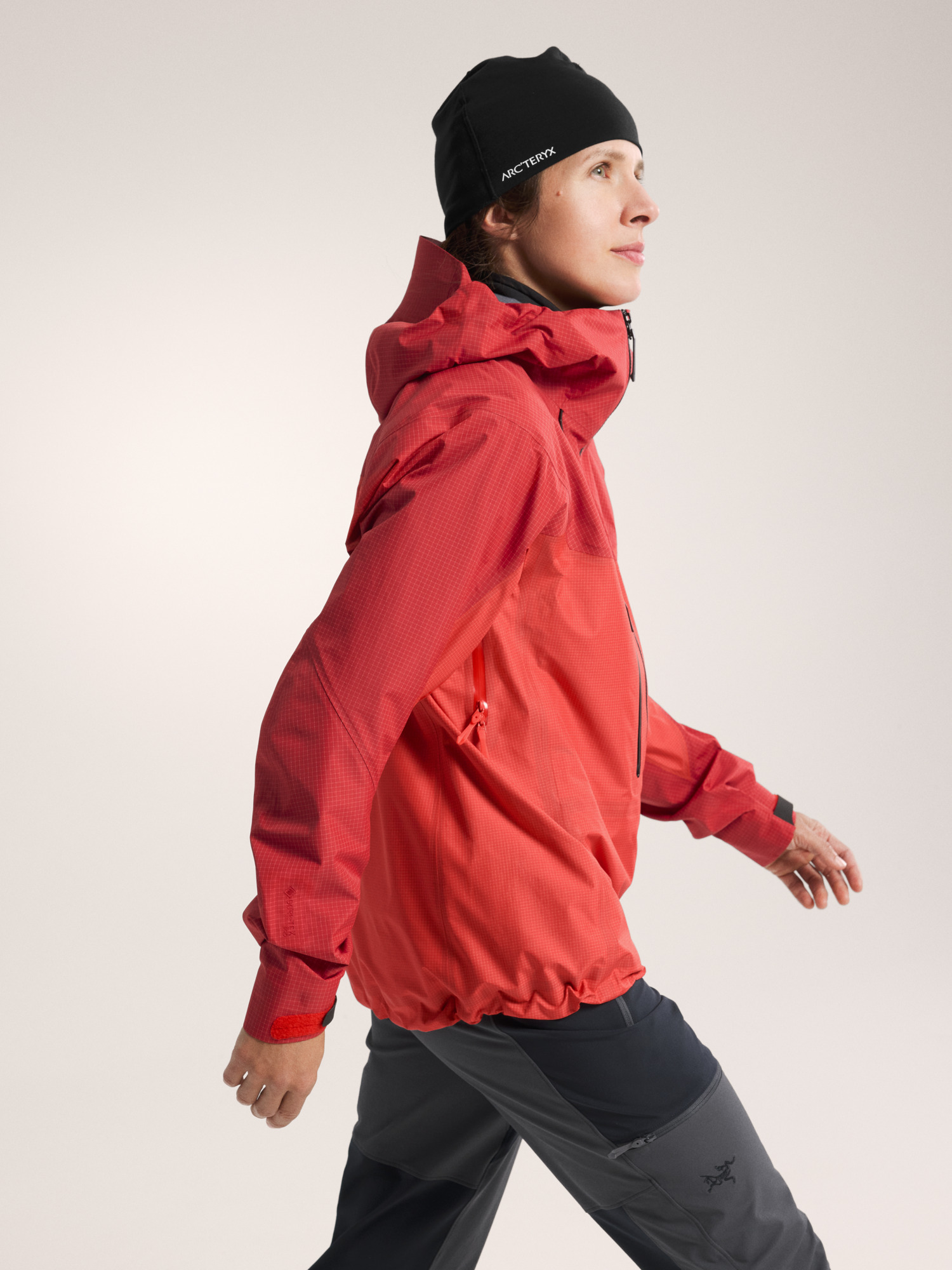 Alpha Jacket Women's Carmine / Dynasty Side View