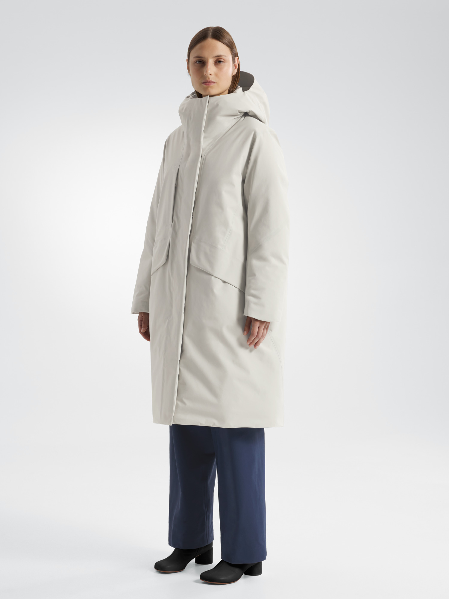 Ifora Down Parka Women's Dark Cocoon 3 4 Front View