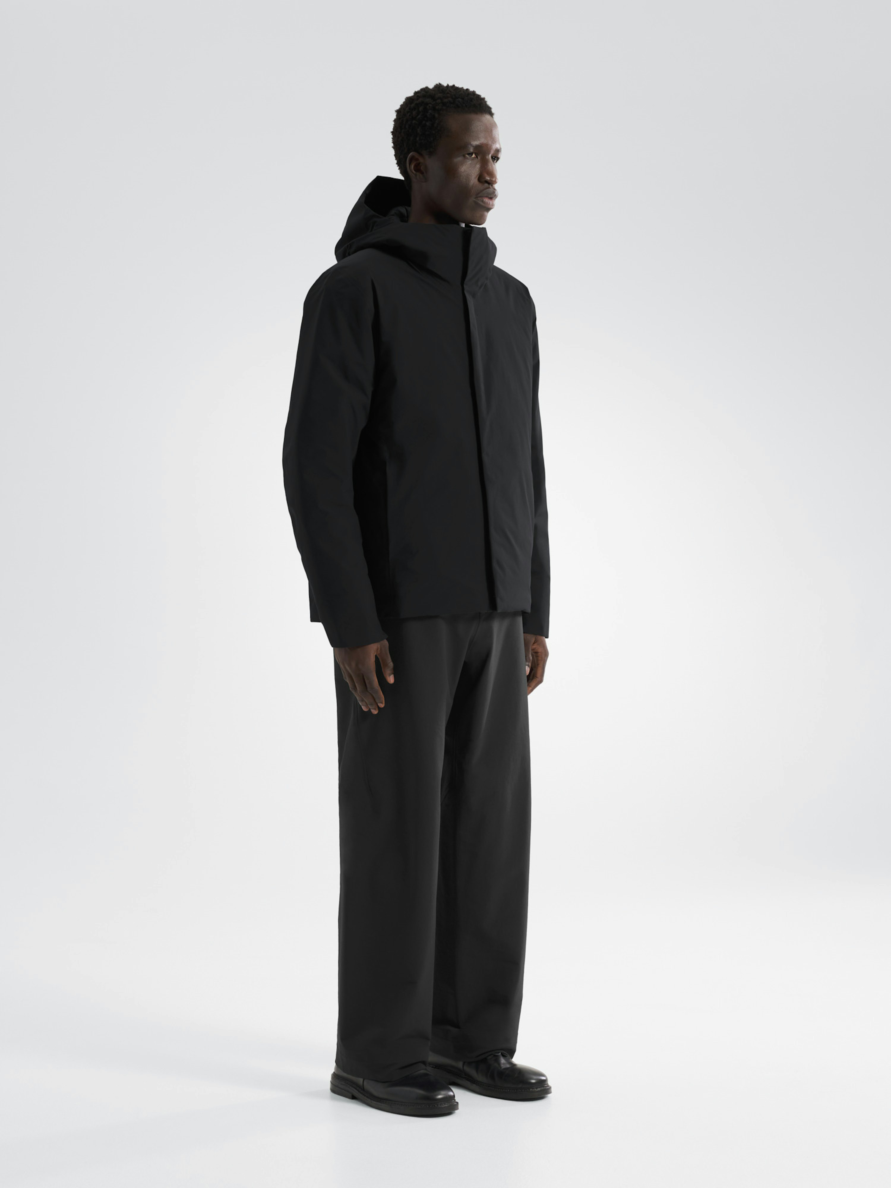 Altus Down Jacket Black 3 4 Front View