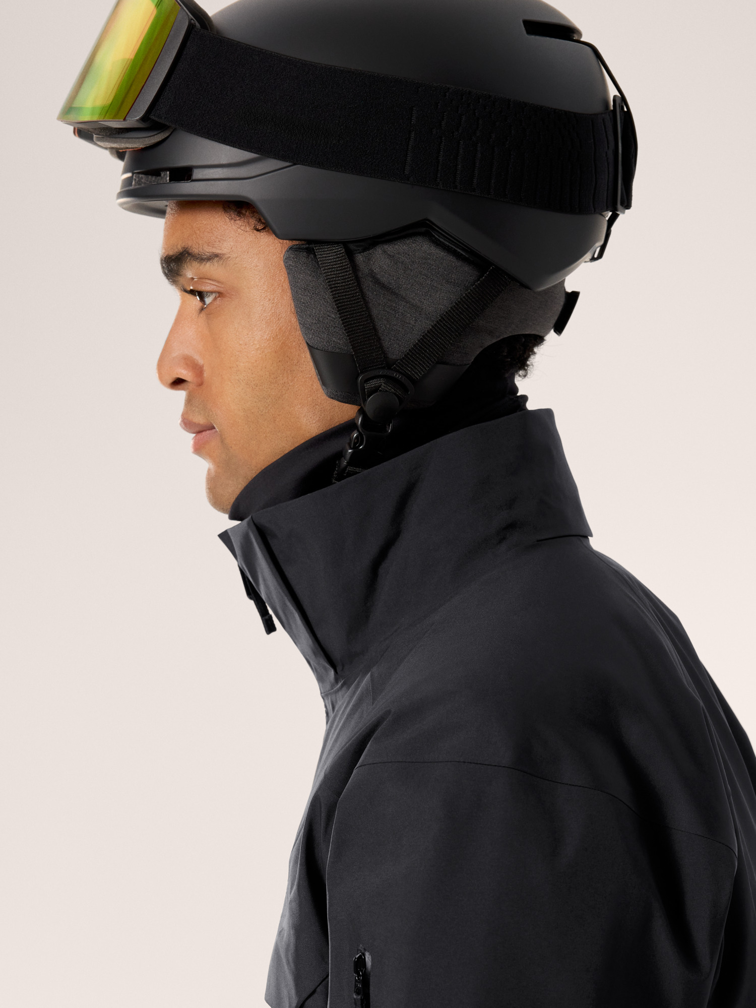 Macai Shell Jacket Black Fabric Detail