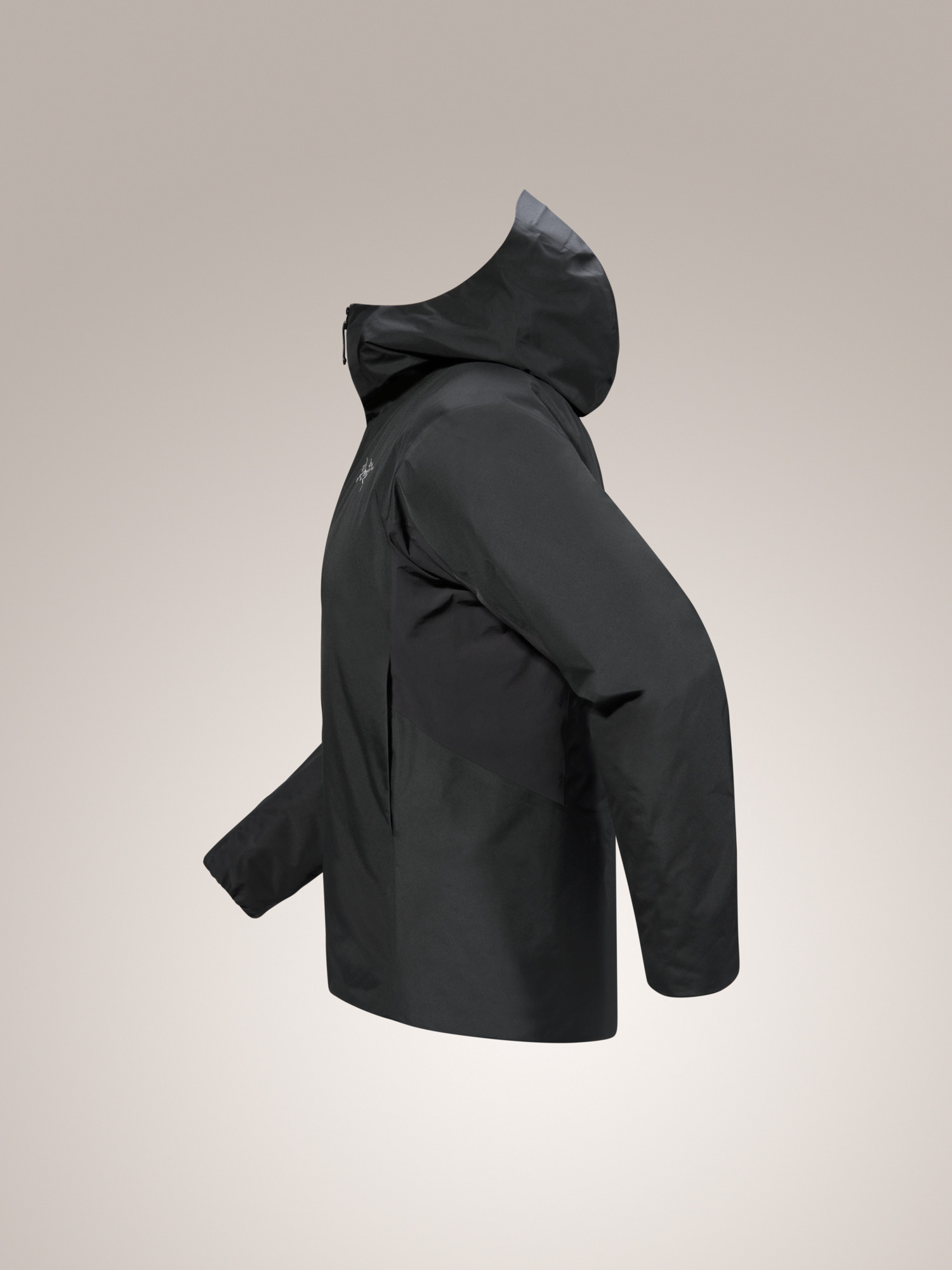 Solano Down Hoody Black Profile